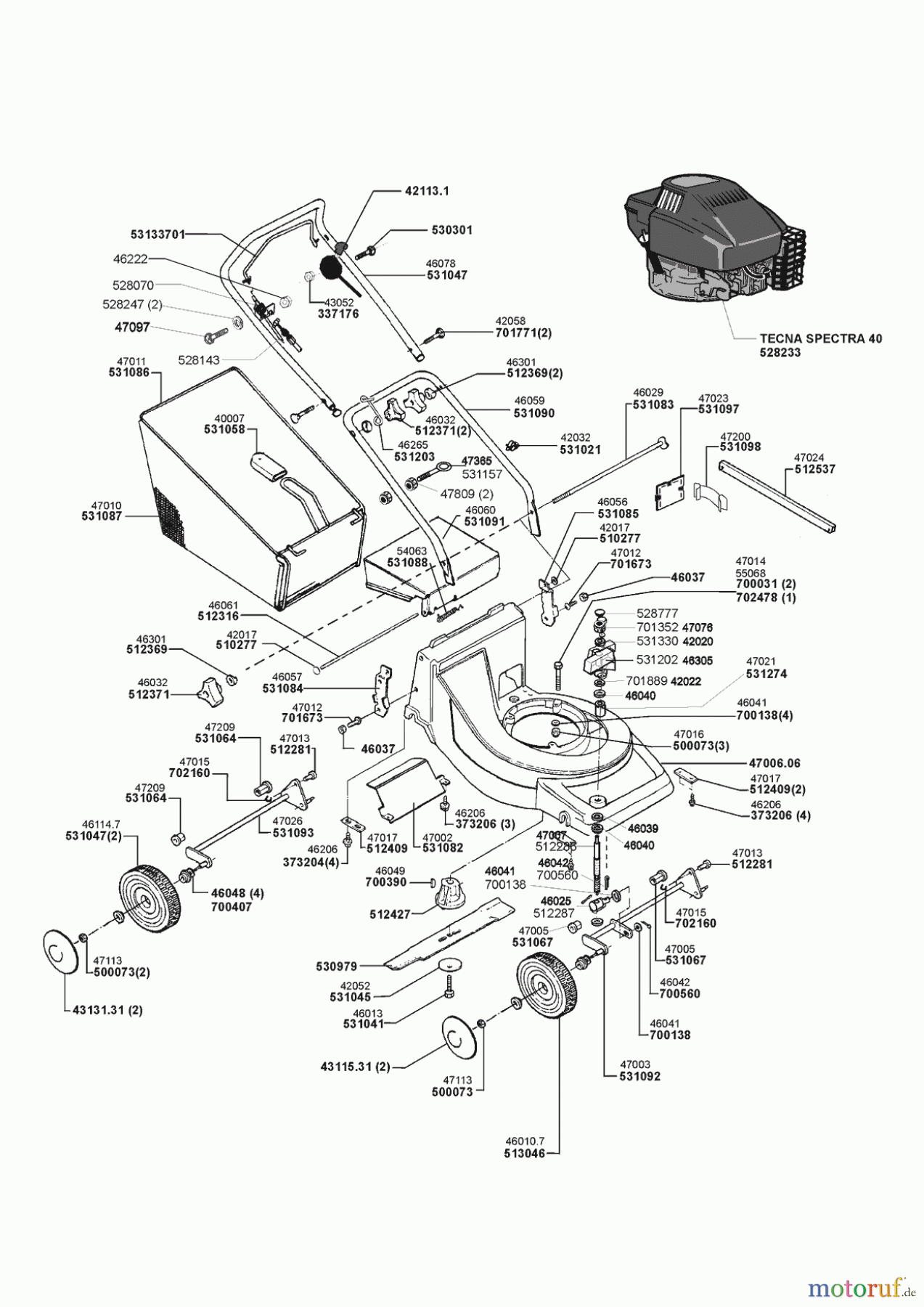 AL-KO Gartentechnik Benzinrasenmäher Gardenia Rss 5040 GB Seite 1