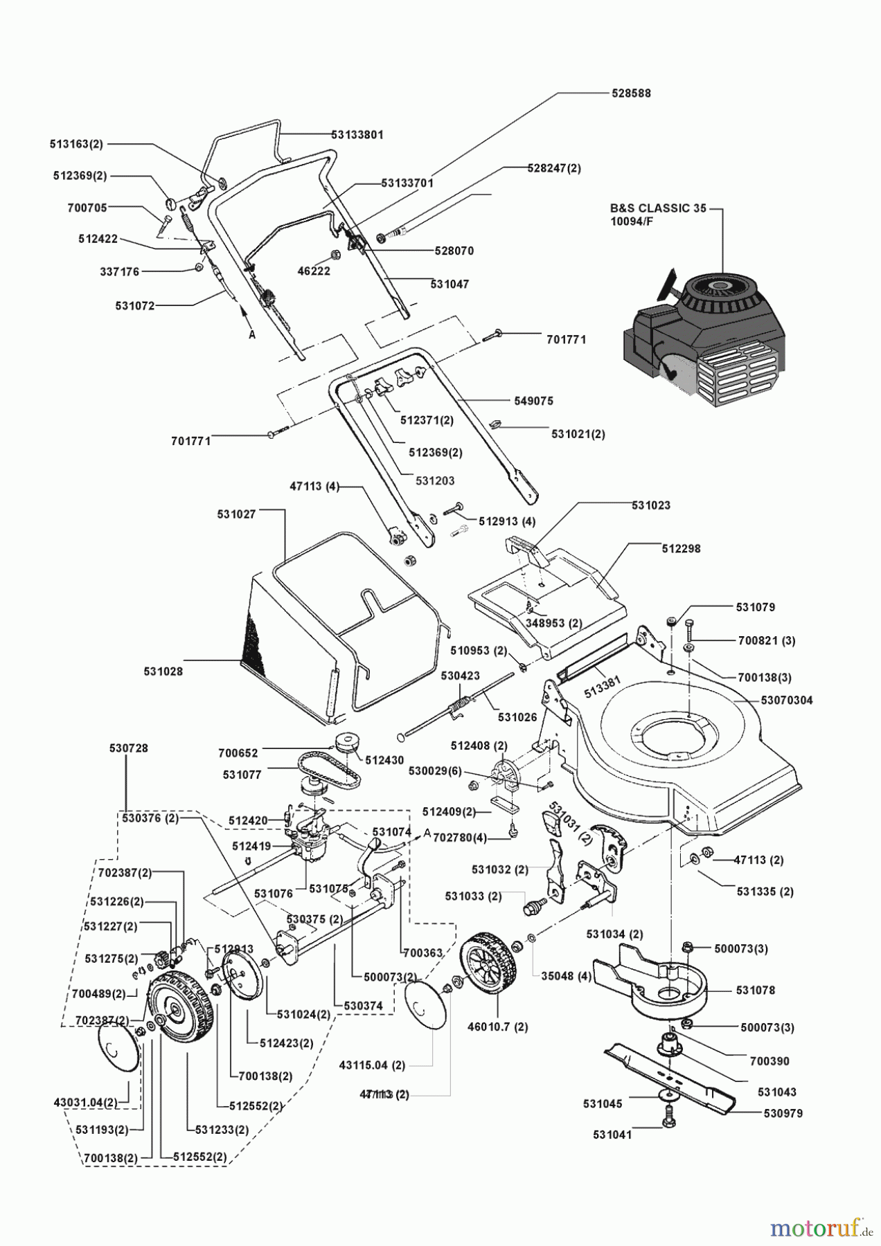 AL-KO Gartentechnik Benzinrasenmäher 46 BR Herkules 50 S 02/1999 Seite 1