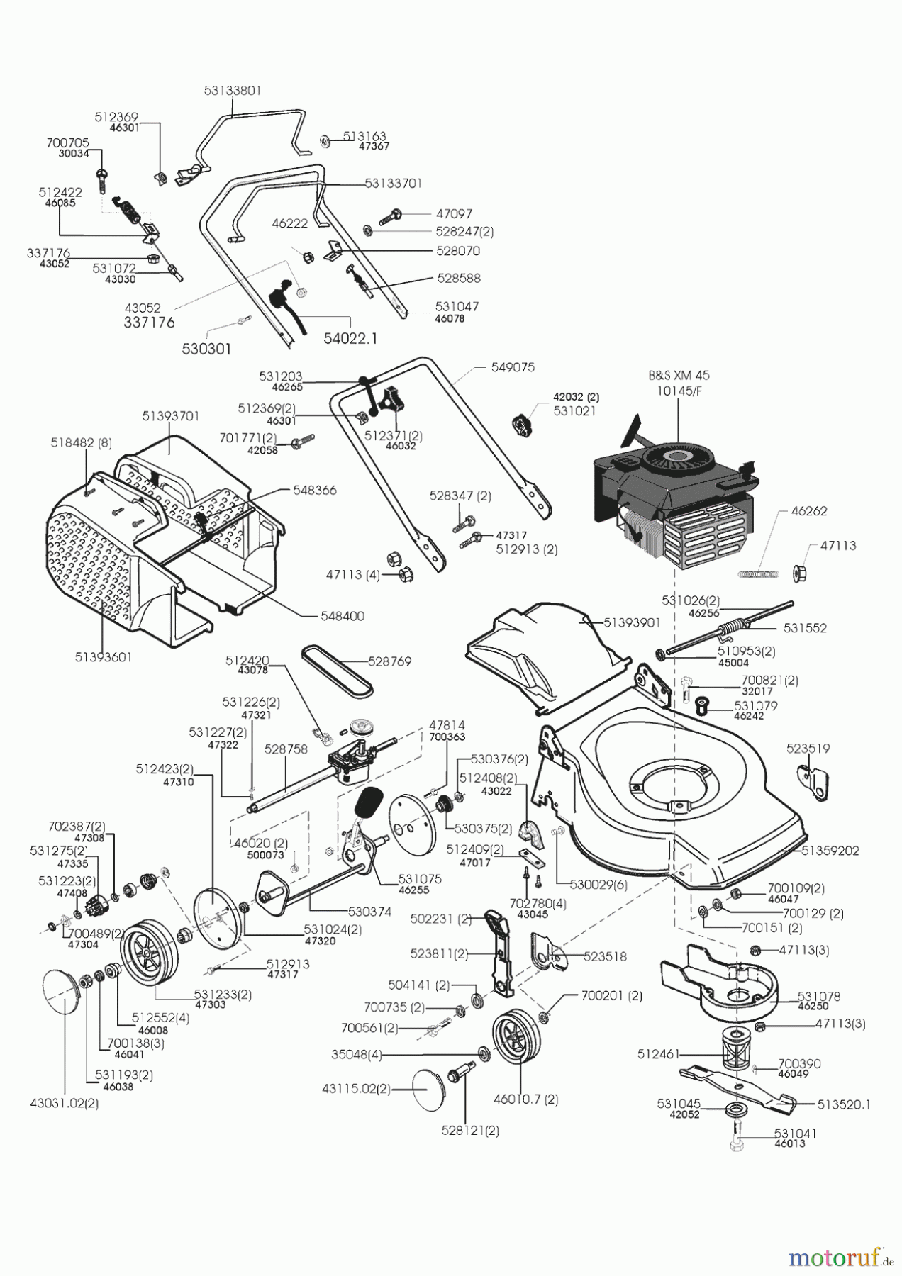 AL-KO Gartentechnik Benzinrasenmäher Piro Exterior 46 BR Seite 1