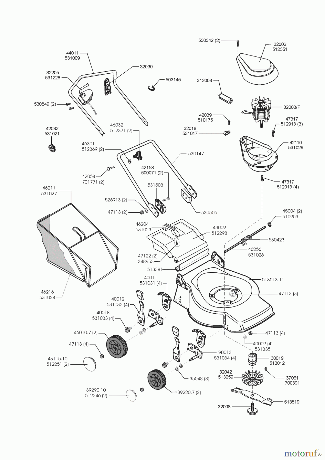  Secura Gartentechnik Elektrorasenmäher 1140 E 03/1999 - 12/2000 Seite 1
