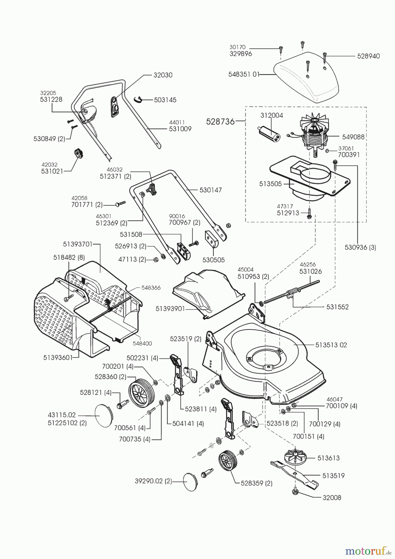 AL-KO Gartentechnik Elektrorasenmäher Classic 40 E 03/1999 - 02/2001 Seite 1