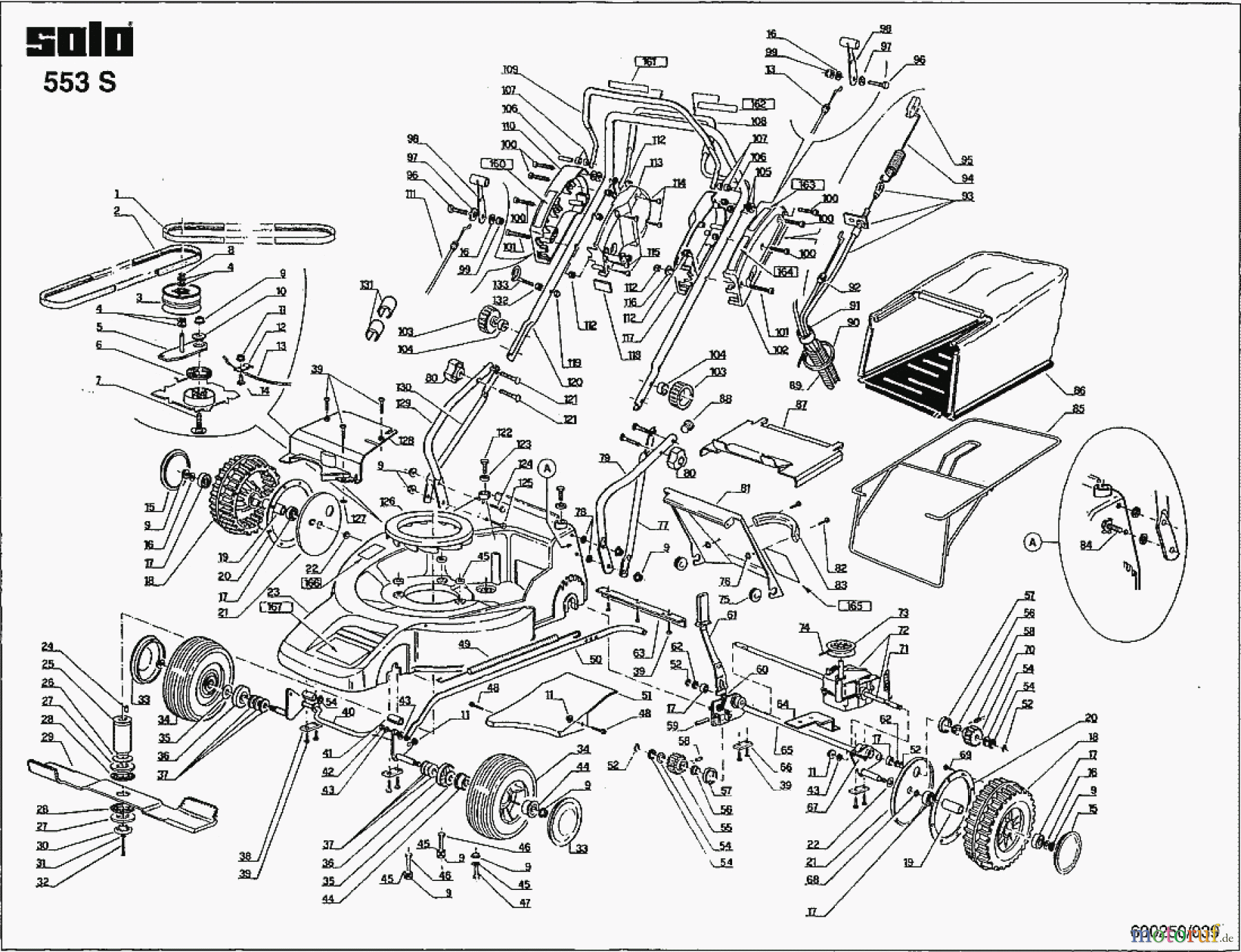  Solo by AL-KO Gartentechnik Benzinrasenmäher 553 S ET 031999 Druck 9 553 703 03/1999 [SN: ET 031999 Druck 9 553 703] - 02/2000 [SN: 9 553 706 S (Druck 022000] Seite 1