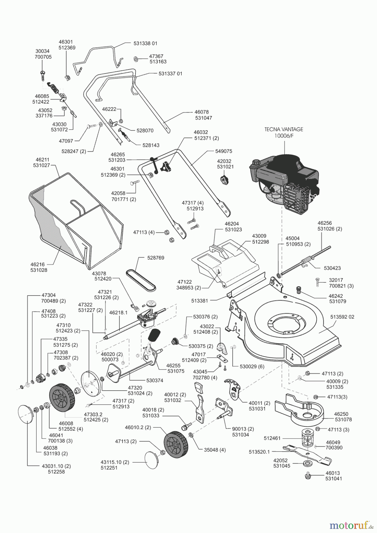 AL-KO Gartentechnik Benzinrasenmäher Argos 464 SA Seite 1