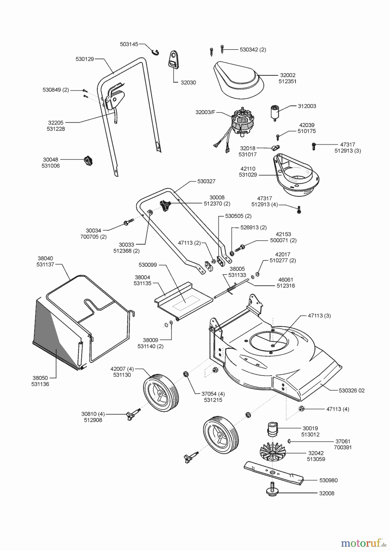 AL-KO Gartentechnik Elektrorasenmäher Tos. 4011 + Adlus Rt 1120 Seite 1