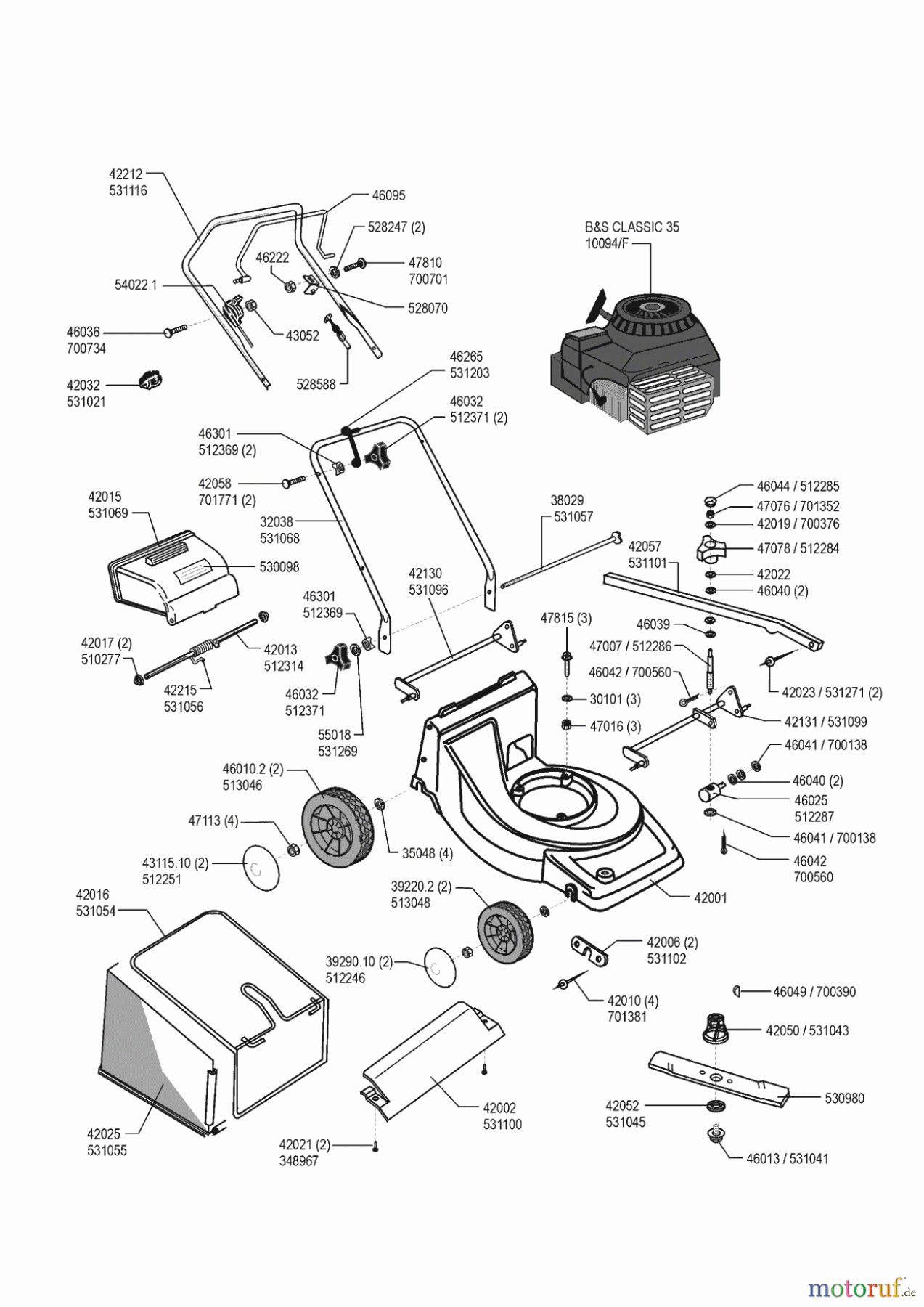 AL-KO Gartentechnik Benzinrasenmäher NL 424 04/1999 Seite 1