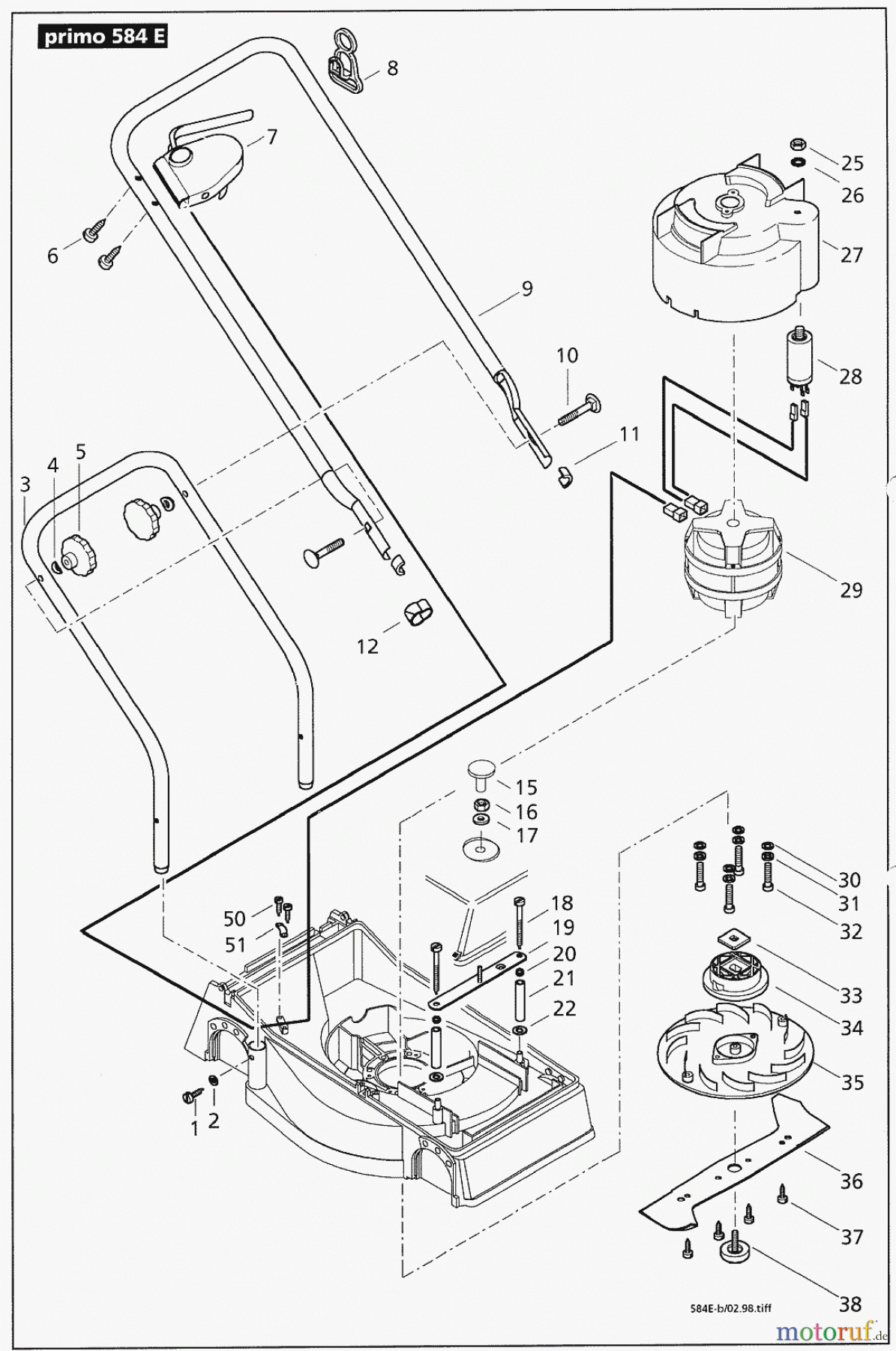 Solo by AL-KO Gartentechnik Elektrorasenmäher Primo 584 ET 041999  Druck 9 584 710 ab 04/1999 [SN: ET 041999  Druck 9 584 710] Seite 2