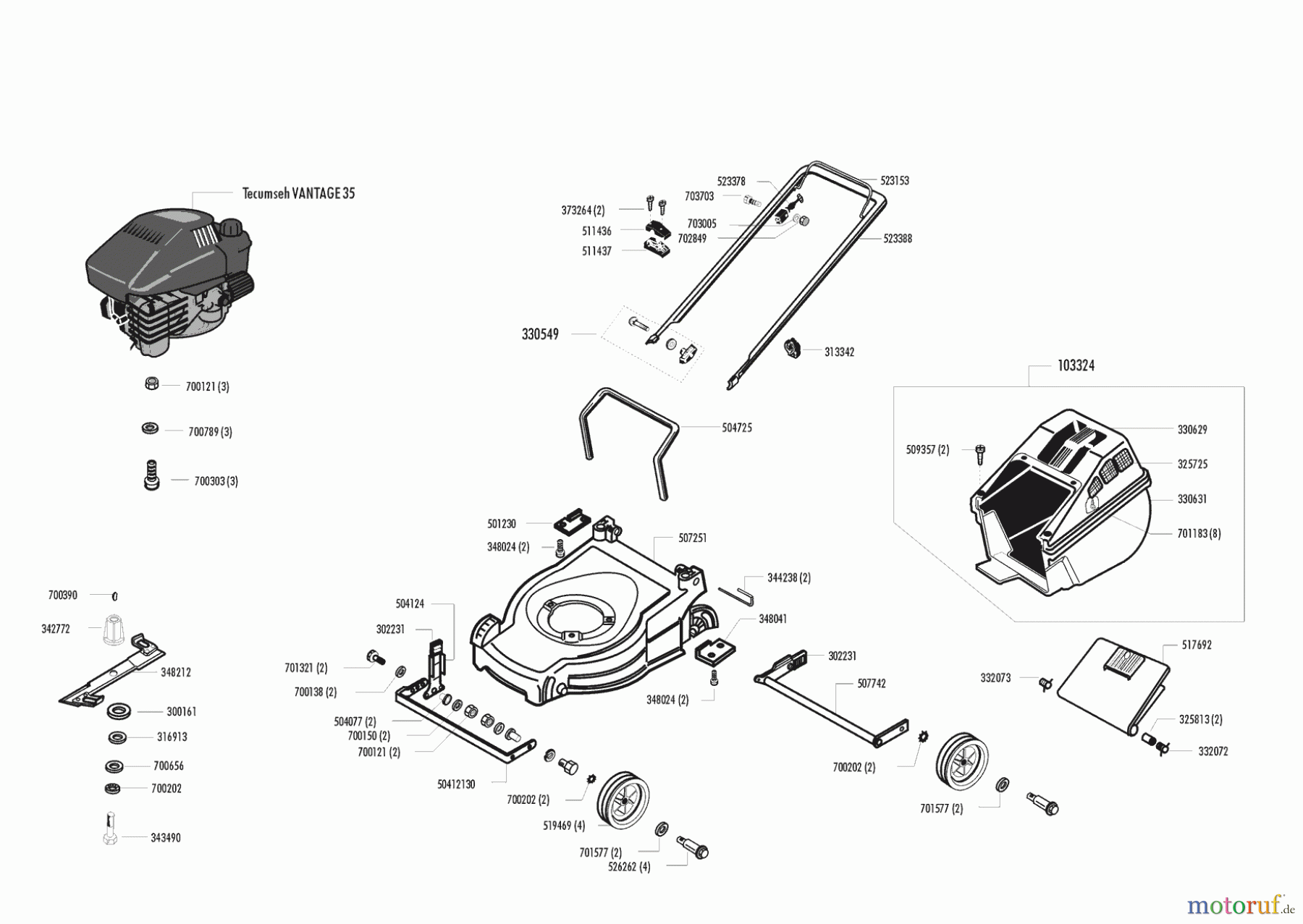 AL-KO Gartentechnik Benzinrasenmäher 42 B Seite 1