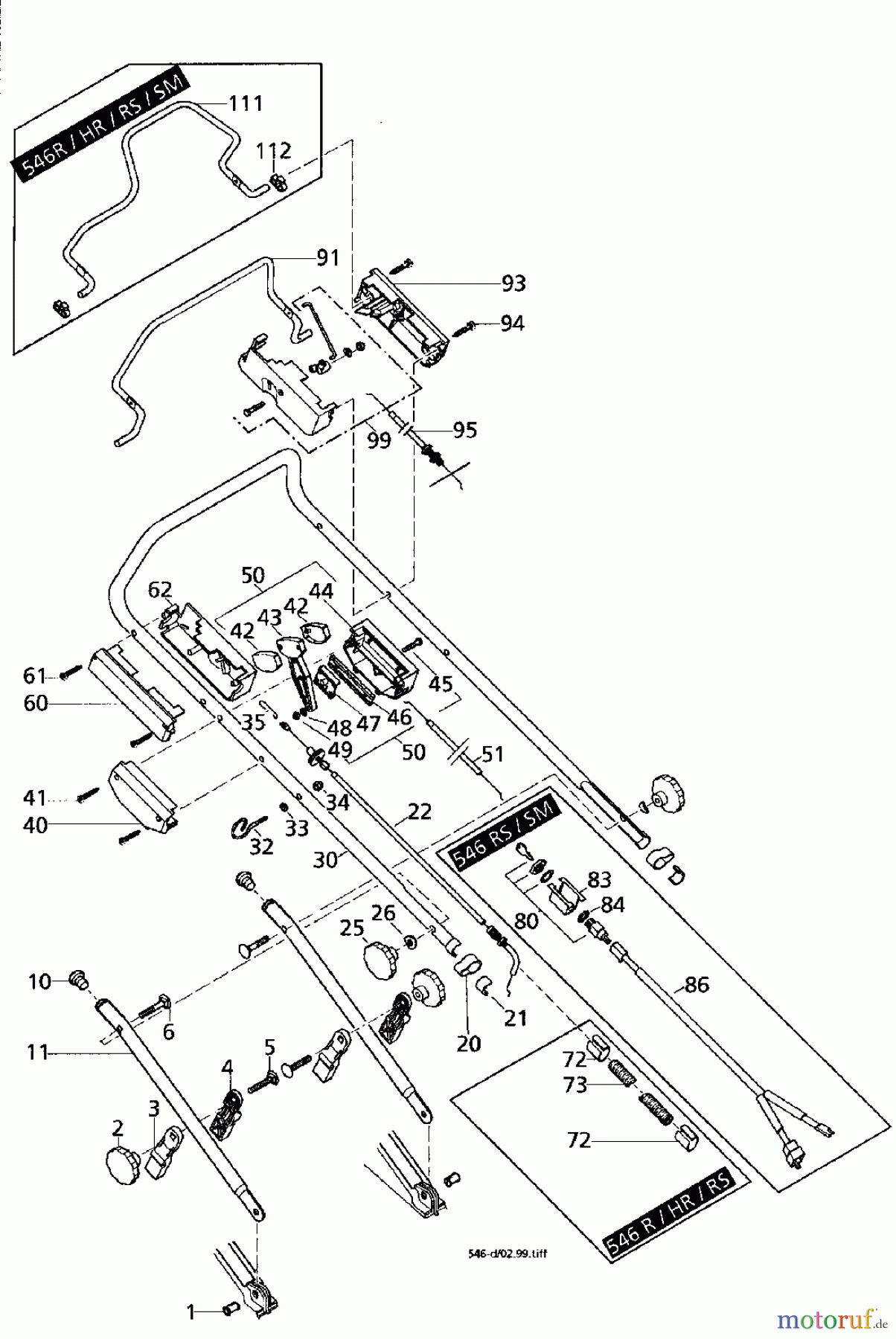  Solo by AL-KO Gartentechnik Benzinrasenmäher Primo 546 R / RT / S / RS / RO / SM / ZR / HR / HRM ET 051999 Druck 9 546 708 05/1999 [SN: ET 051999 Druck 9 546 708] - 07/2001 [SN: ET 072001 Druck 546/550] Seite 4