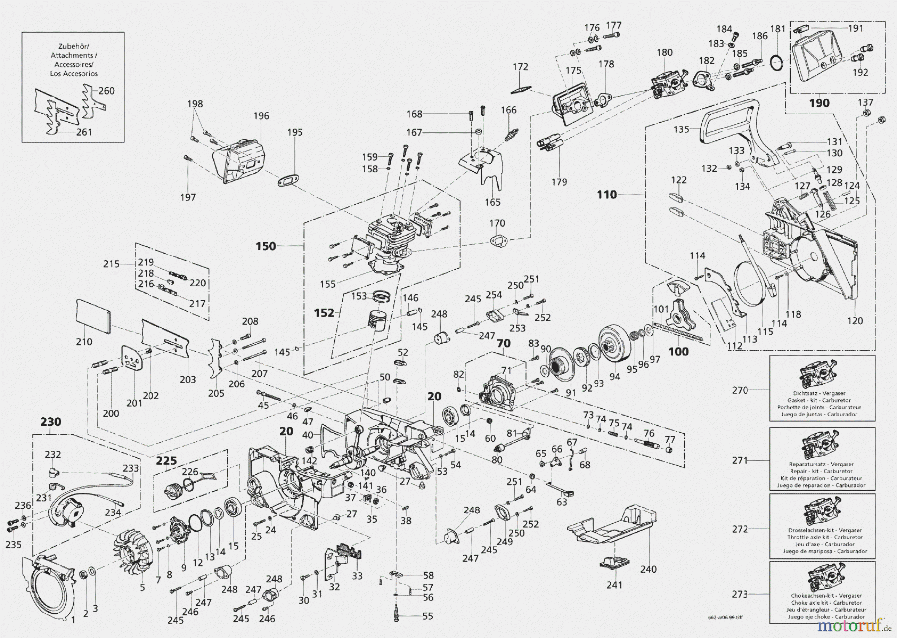  Solo by AL-KO Gartentechnik Kettensägen 667 ET 061999 Druck 9 662 712 06/1999 [SN: ET 061999 Druck 9 662 712] - 06/1999 [SN: ET 061999 Druck 9 667 712] Seite 1