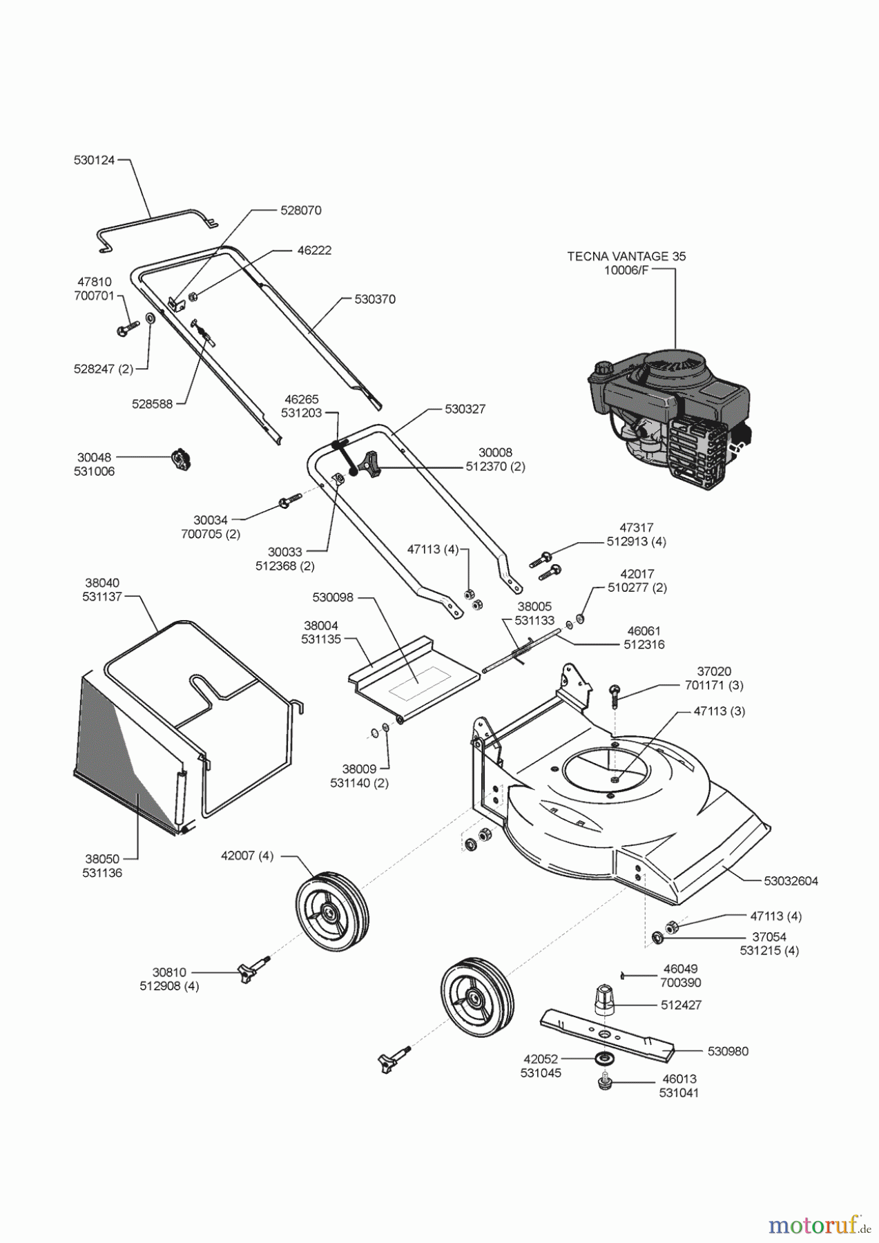 AL-KO Gartentechnik Benzinrasenmäher 41 B 09/1999 - 03/2001 Seite 1