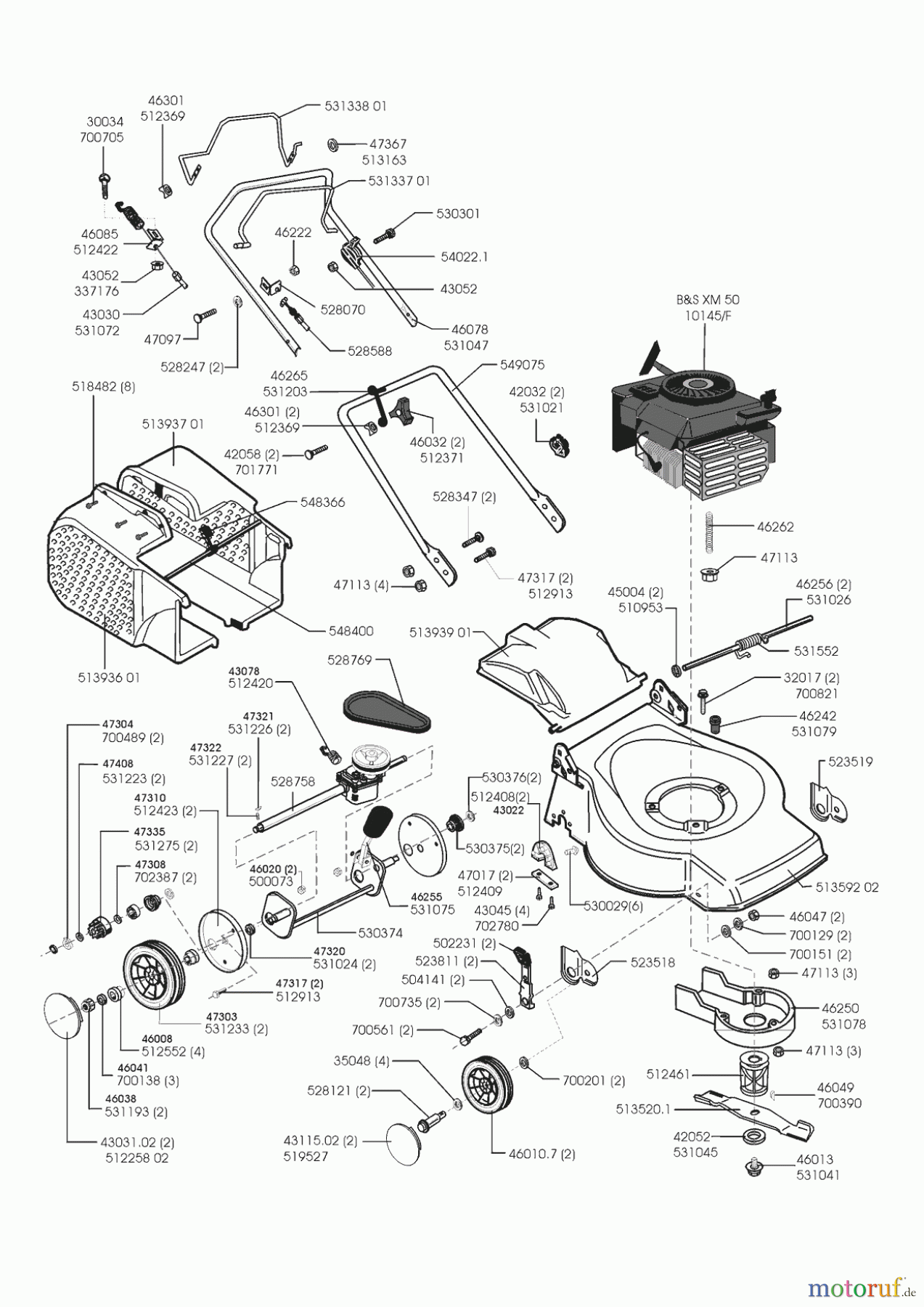AL-KO Gartentechnik Benzinrasenmäher CLASSIC 46 BR5 09/1999 - 09/2001 Seite 1