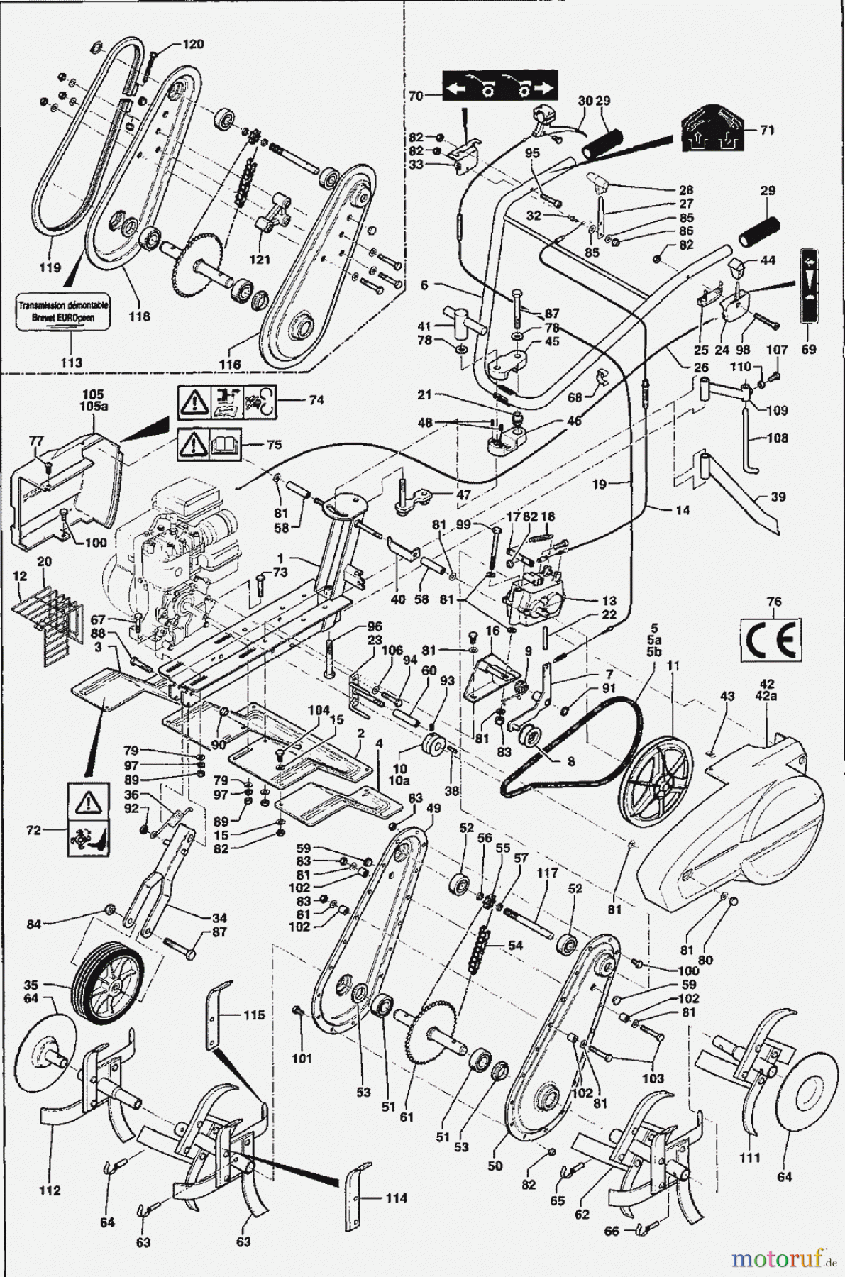  Solo by AL-KO Gartentechnik Motorhacke 503 (25111 / 25093) A / B / C / D 503 700 (Druck 091999) 09/1999 [SN: 503 700 (Druck 091999)] - 01/2006 [SN: ET 112006  Druck 9 503 700] Seite 2