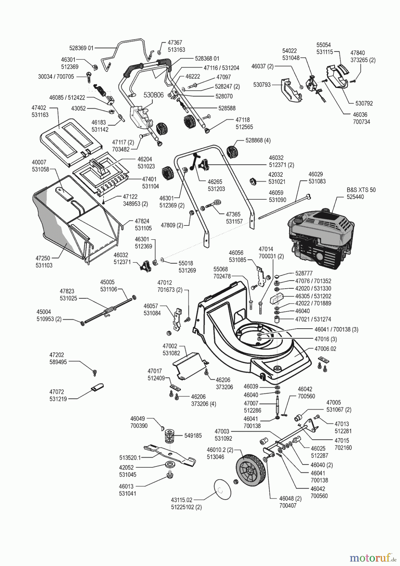 Sigma Gartentechnik Benzinrasenmäher SL 50 BR 10/1999 - 09/2000 Seite 1