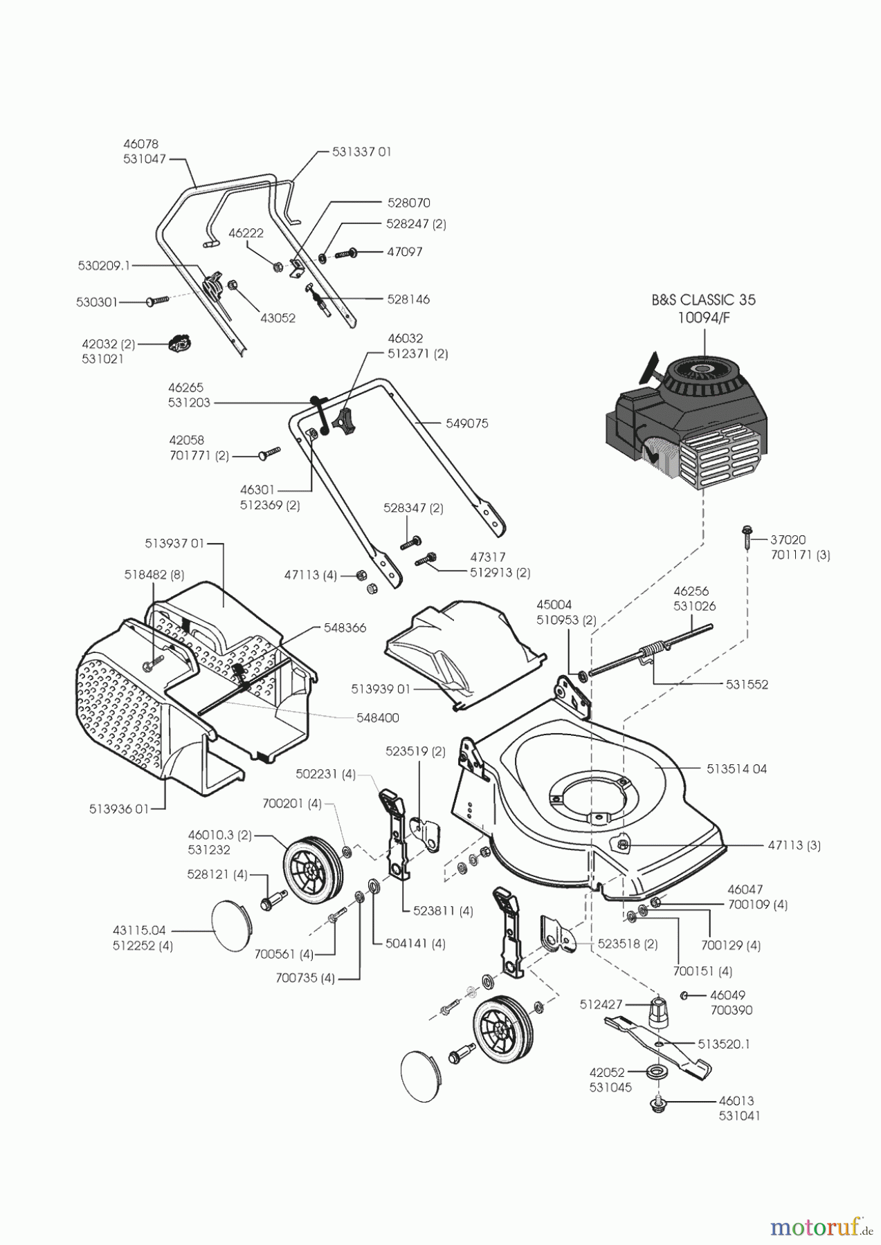 AL-KO Gartentechnik Benzinrasenmäher CLASSIC 46 B 10/1999 - 01/2000 Seite 1