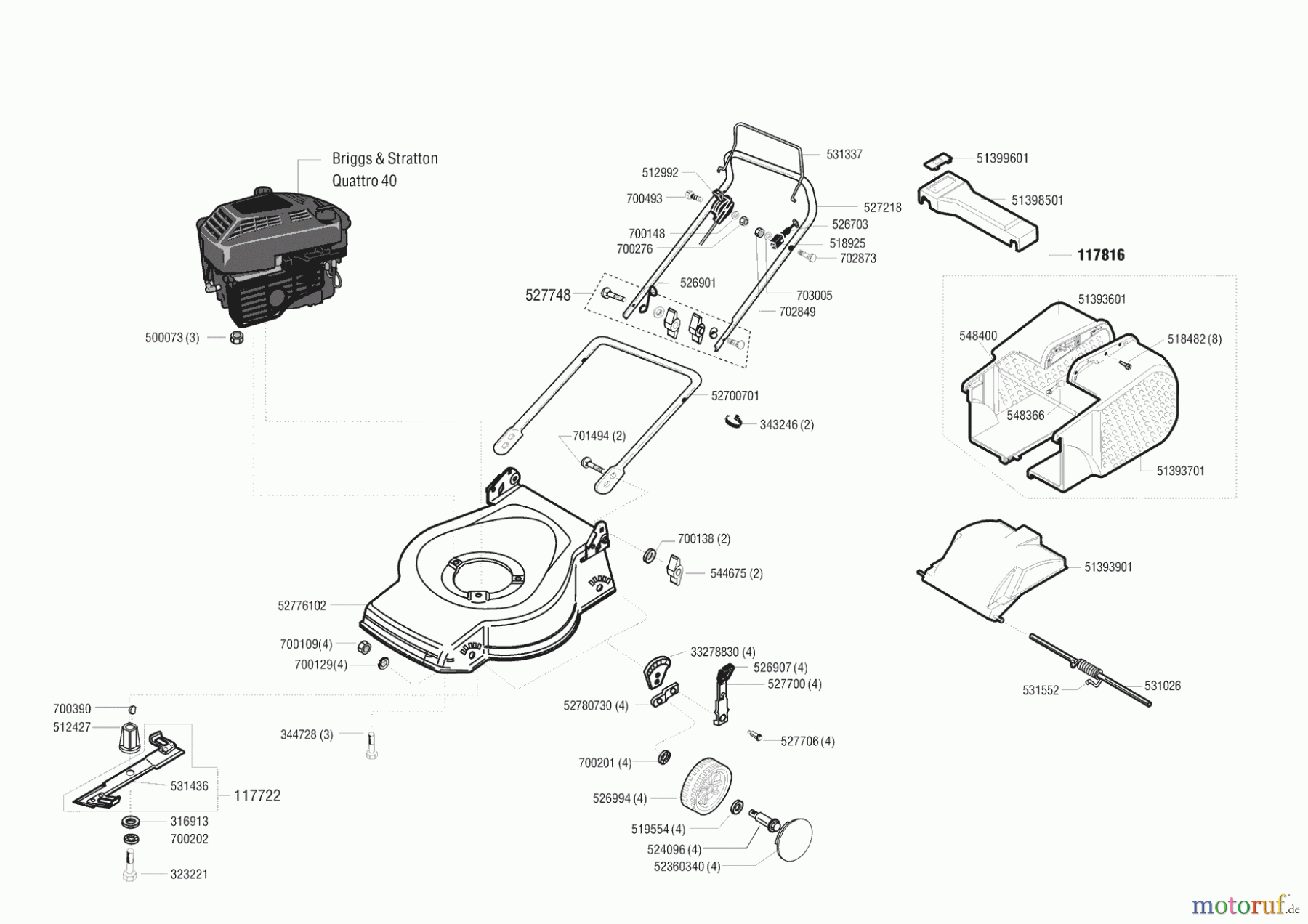 AL-KO Gartentechnik Benzinrasenmäher Sterkins 47 PX ab 12/1999 Seite 1