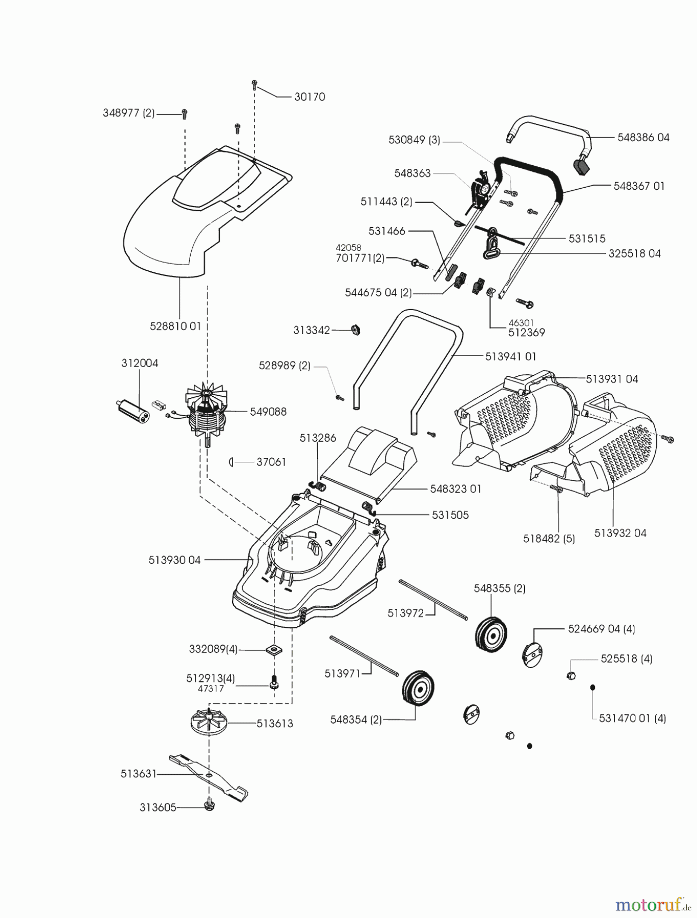 AL-KO Gartentechnik Elektrorasenmäher Comfort 40 E 12/1999 - 11/2000 Seite 1