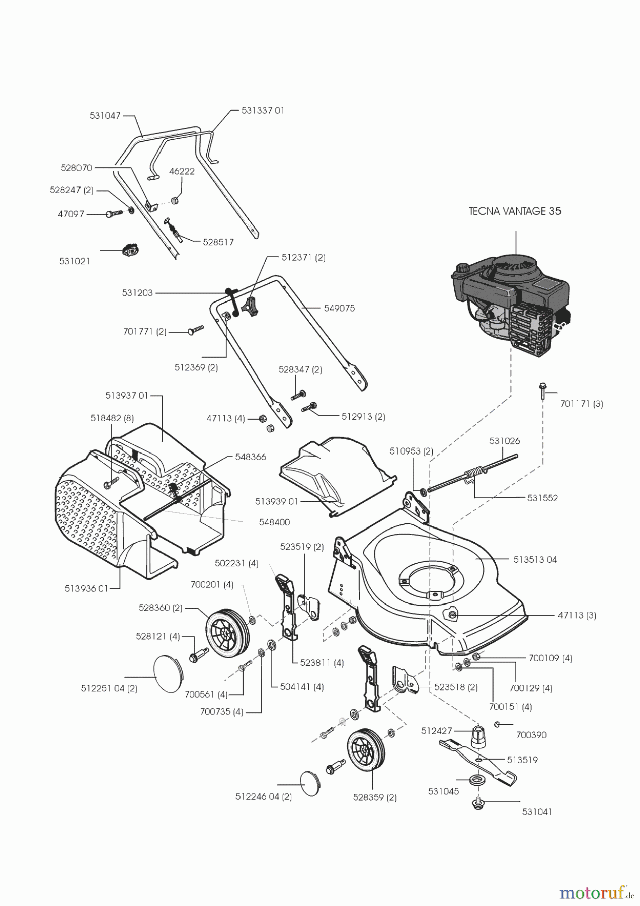 AL-KO Gartentechnik Benzinrasenmäher CL 40 B 12/1999 - 11/2001 Seite 1