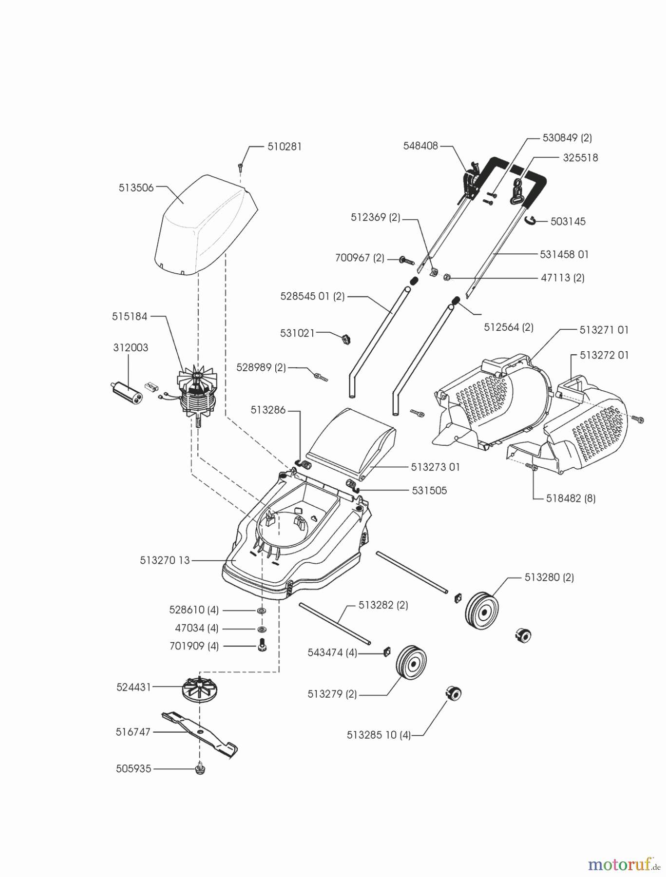  Hanseatic Gartentechnik Elektrorasenmäher 32 E 12/1999 - 10/2001 Seite 1