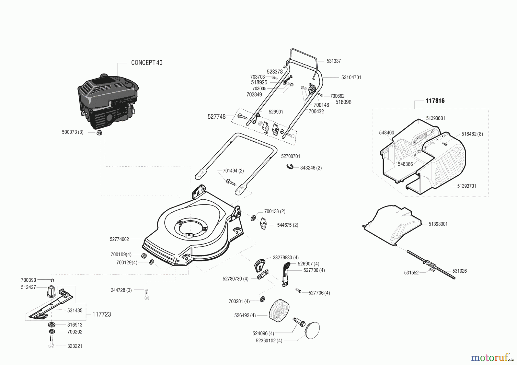 Top Garden Gartentechnik Benzinrasenmäher 4201 B 01/2000 - 11/2000 Seite 1