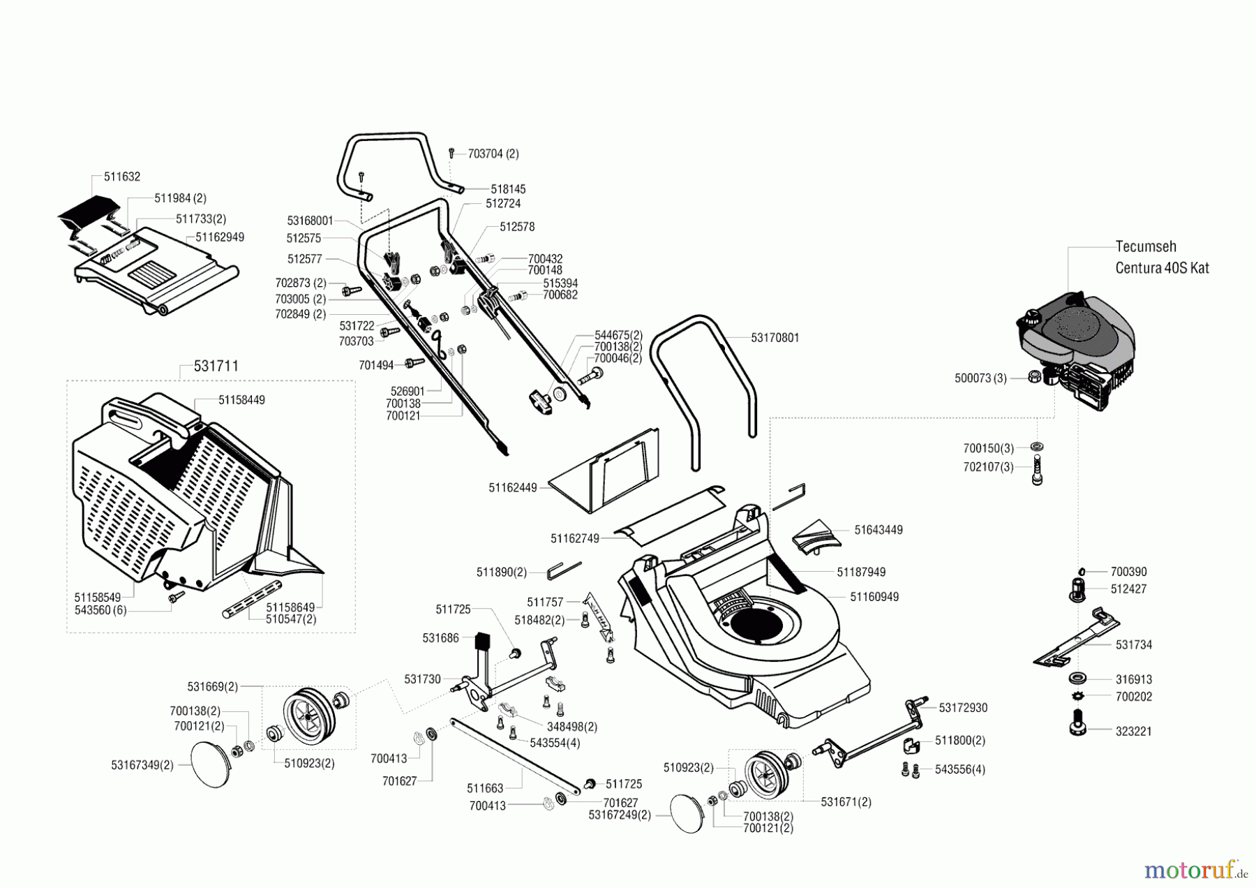 Fleurelle Gartentechnik Benzinrasenmäher B 431 01/2000 - 12/2000 Seite 1
