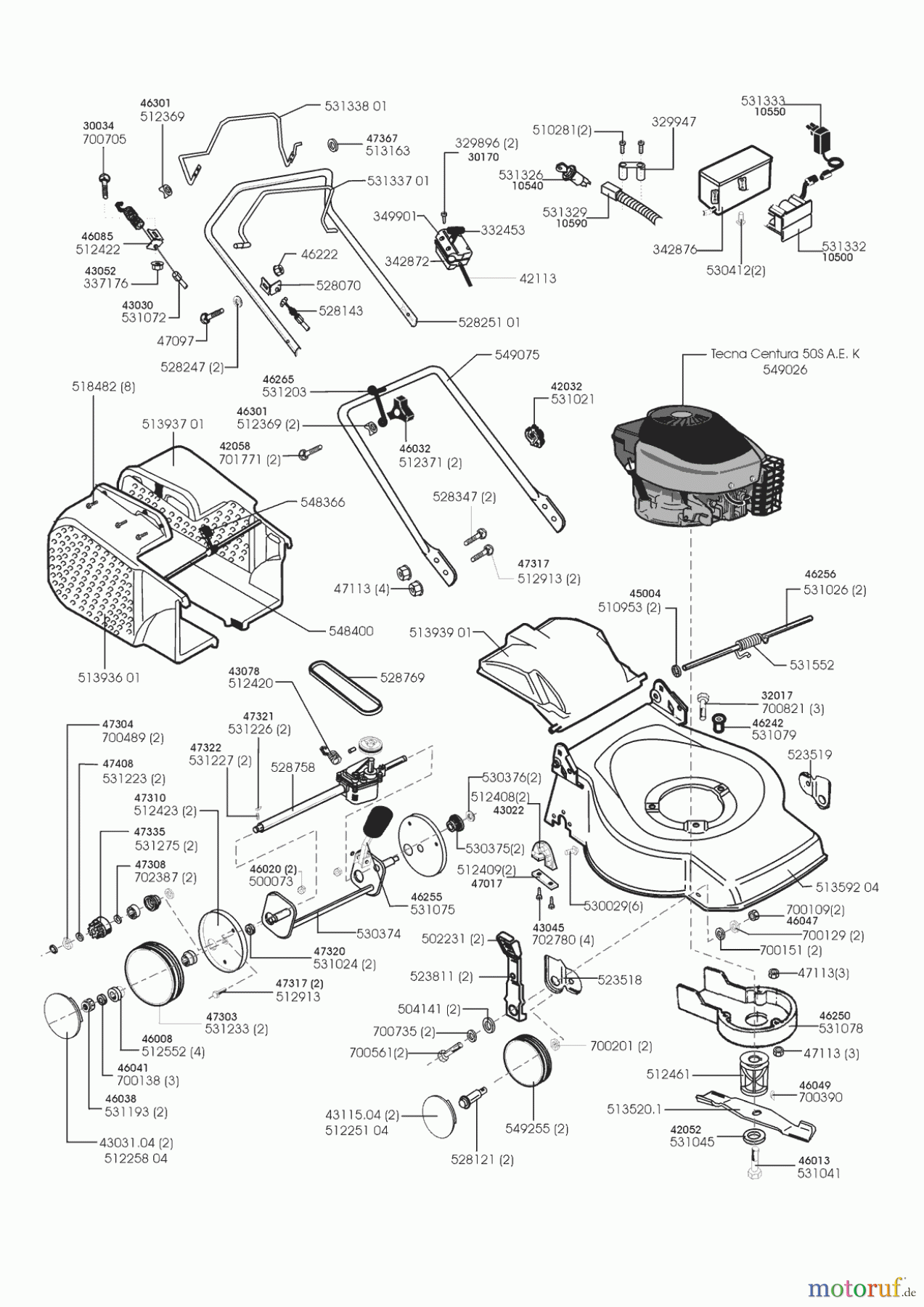 AL-KO Gartentechnik Benzinrasenmäher CLASSIC 46 BREK 01/2000 - 03/2002 Seite 1
