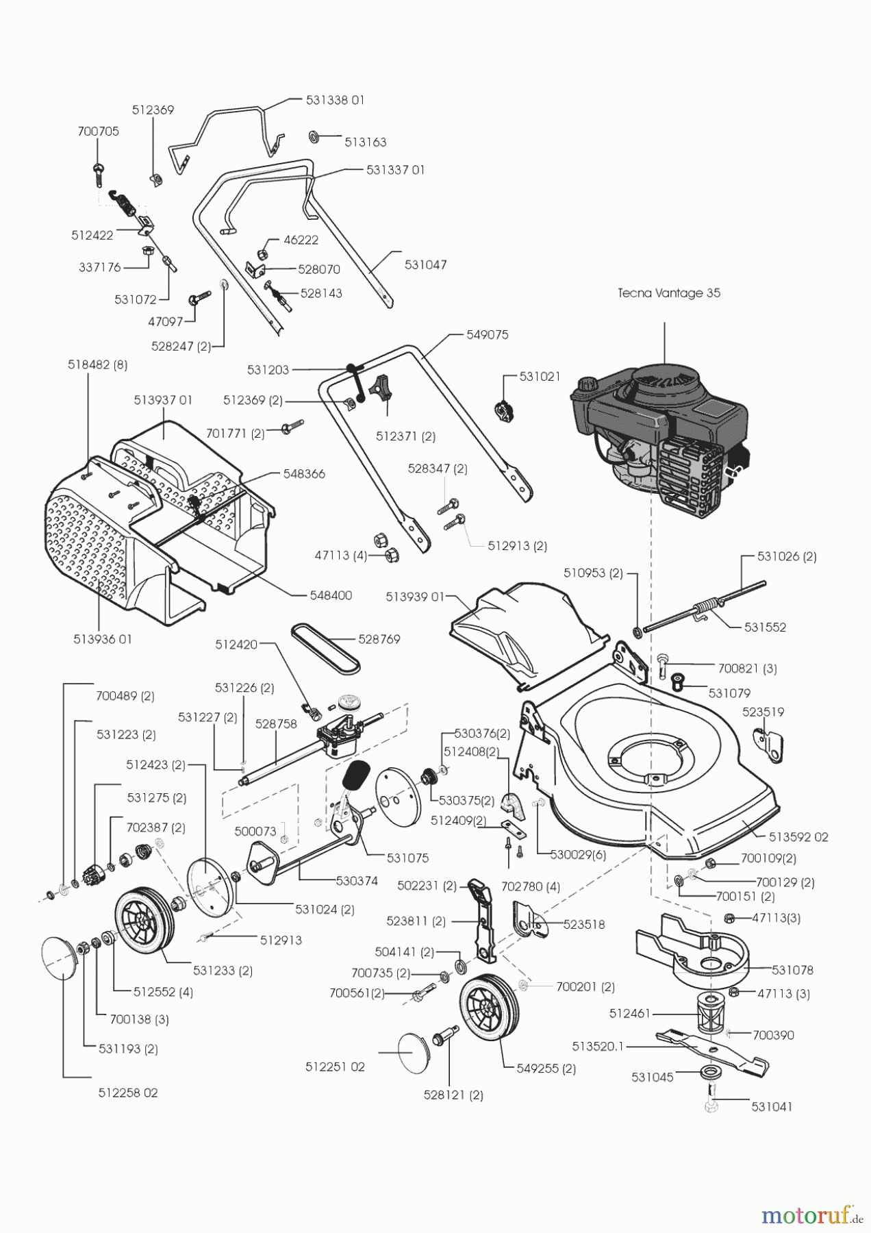 AL-KO Gartentechnik Benzinrasenmäher CLASSIC 46 BR 02/2000 - 02/2001 Seite 1