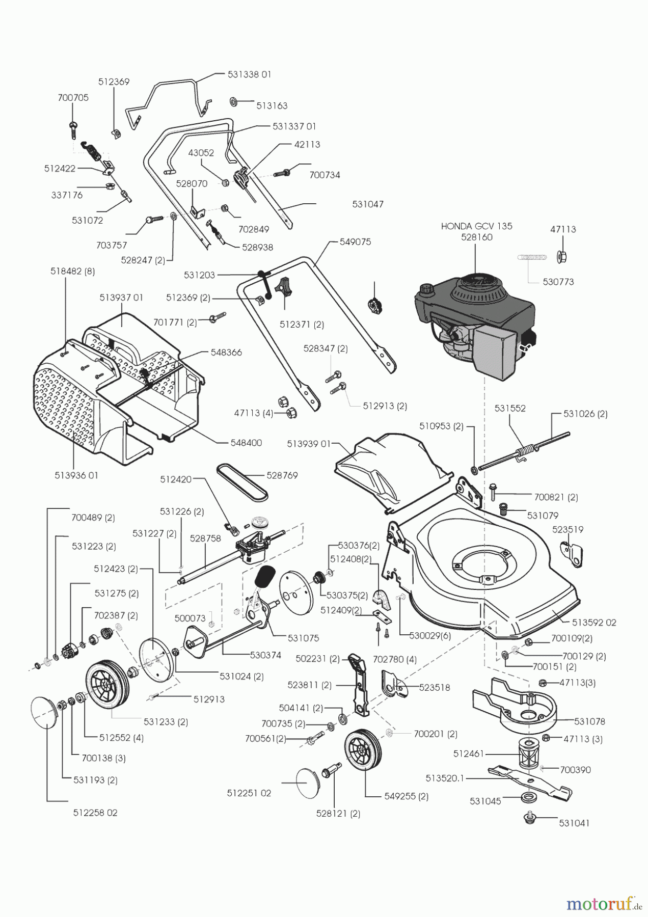 AL-KO Gartentechnik Benzinrasenmäher CLASSIC 46 BRH 02/2000 - 09/2001 Seite 1