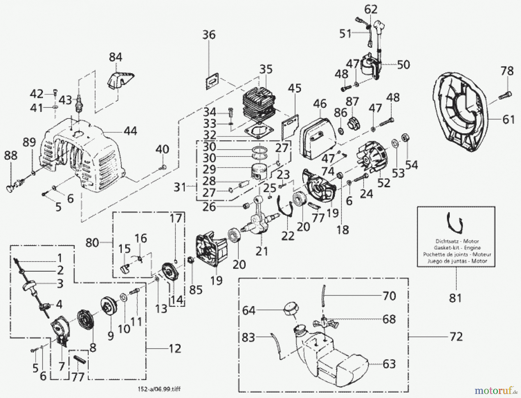  Solo by AL-KO Gartentechnik Motorsensen 152 ET 052000 Druck 9 00 152 700 05/2000 [SN: ET 052000 Druck 9 00 152 700] Seite 1