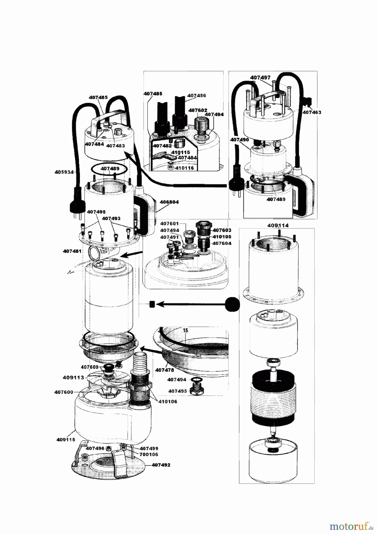 AL-KO Wassertechnik Schmutzwasserpumpen TPV 1100 Inox ab 08/2000 Seite 1