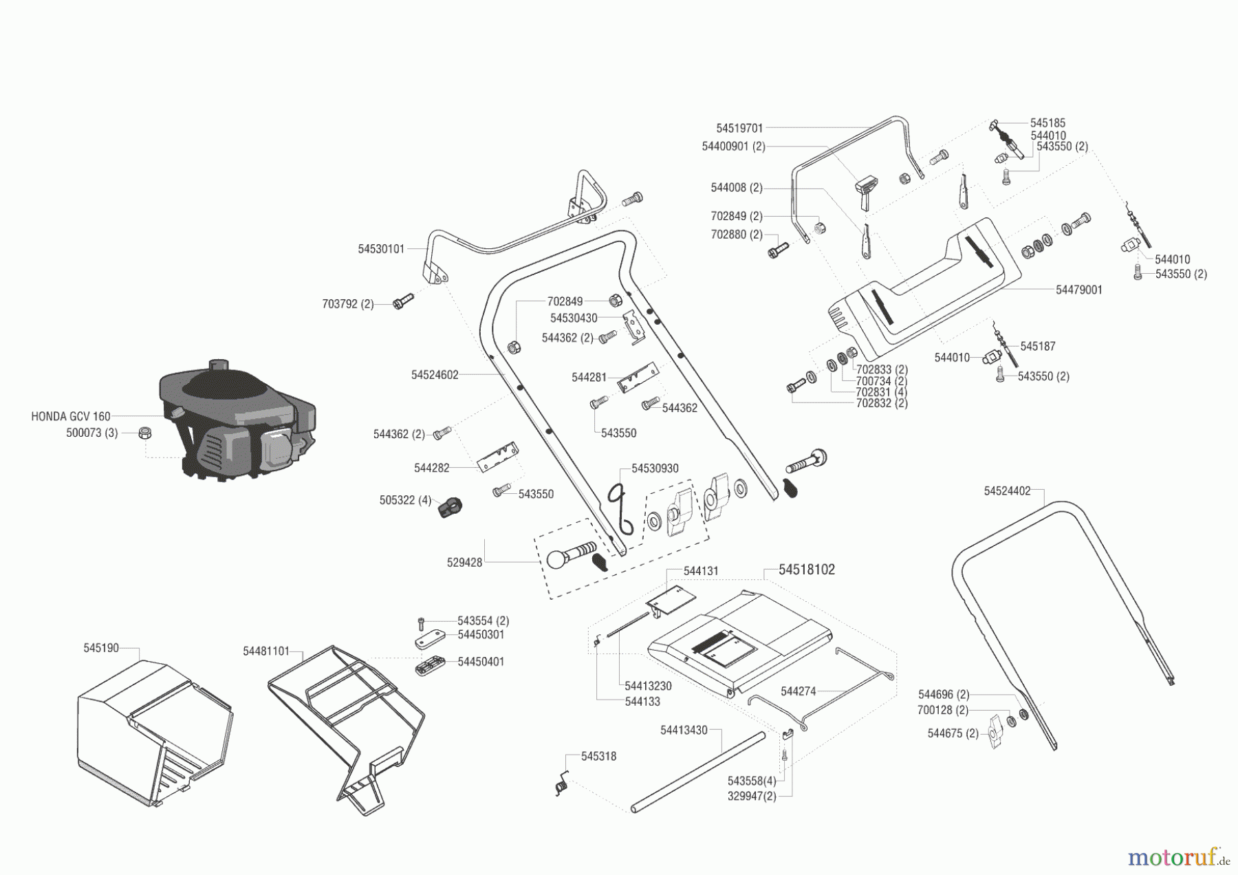 Concord Gartentechnik Benzinrasenmäher 52 BR XXL 09/2000 - 02/2002 Seite 2