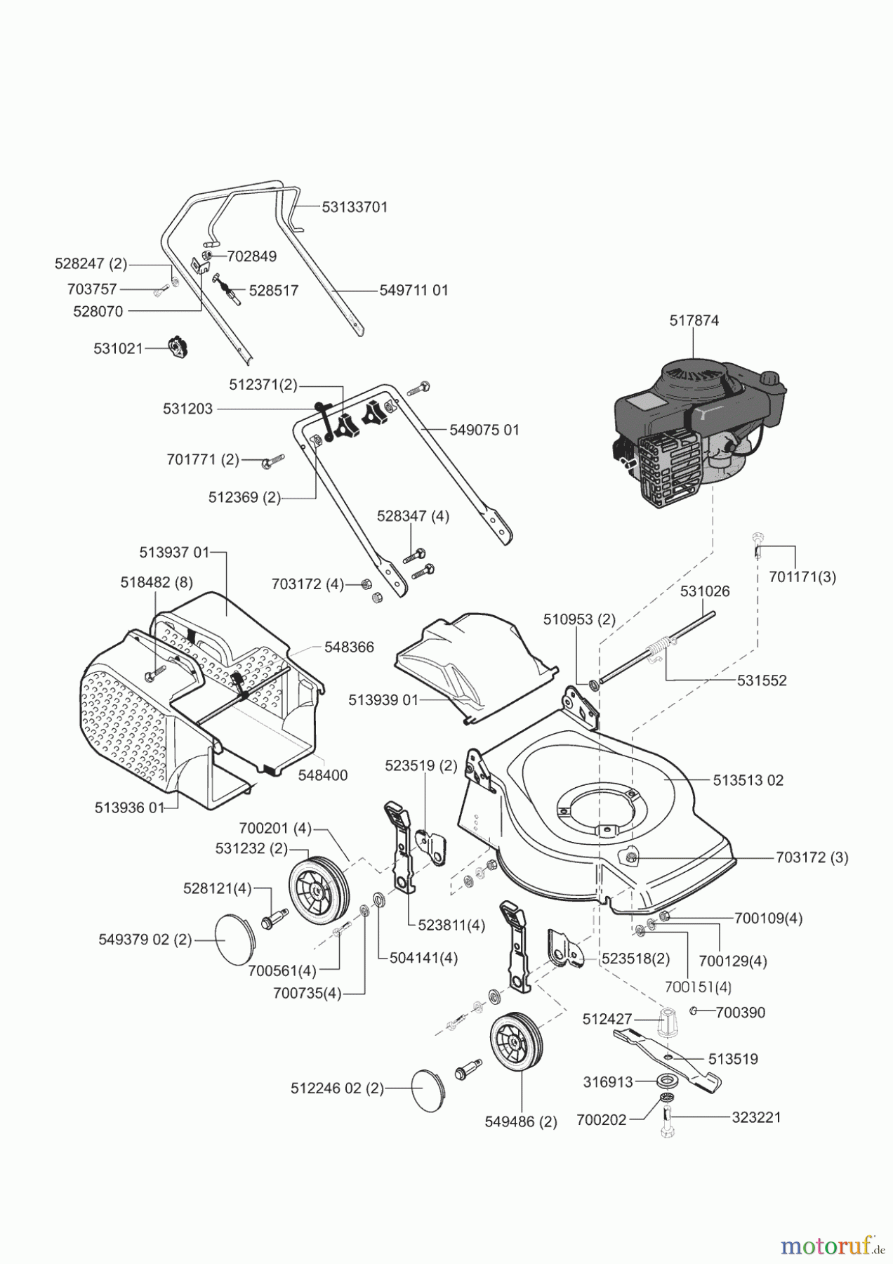 AL-KO Gartentechnik Benzinrasenmäher 40 A ab 12/2000 Seite 1