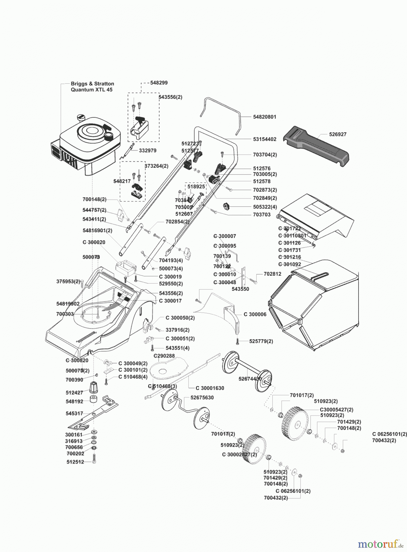 Concord Gartentechnik Benzinrasenmäher 4600 B 01/2001 - 11/2001 Seite 1