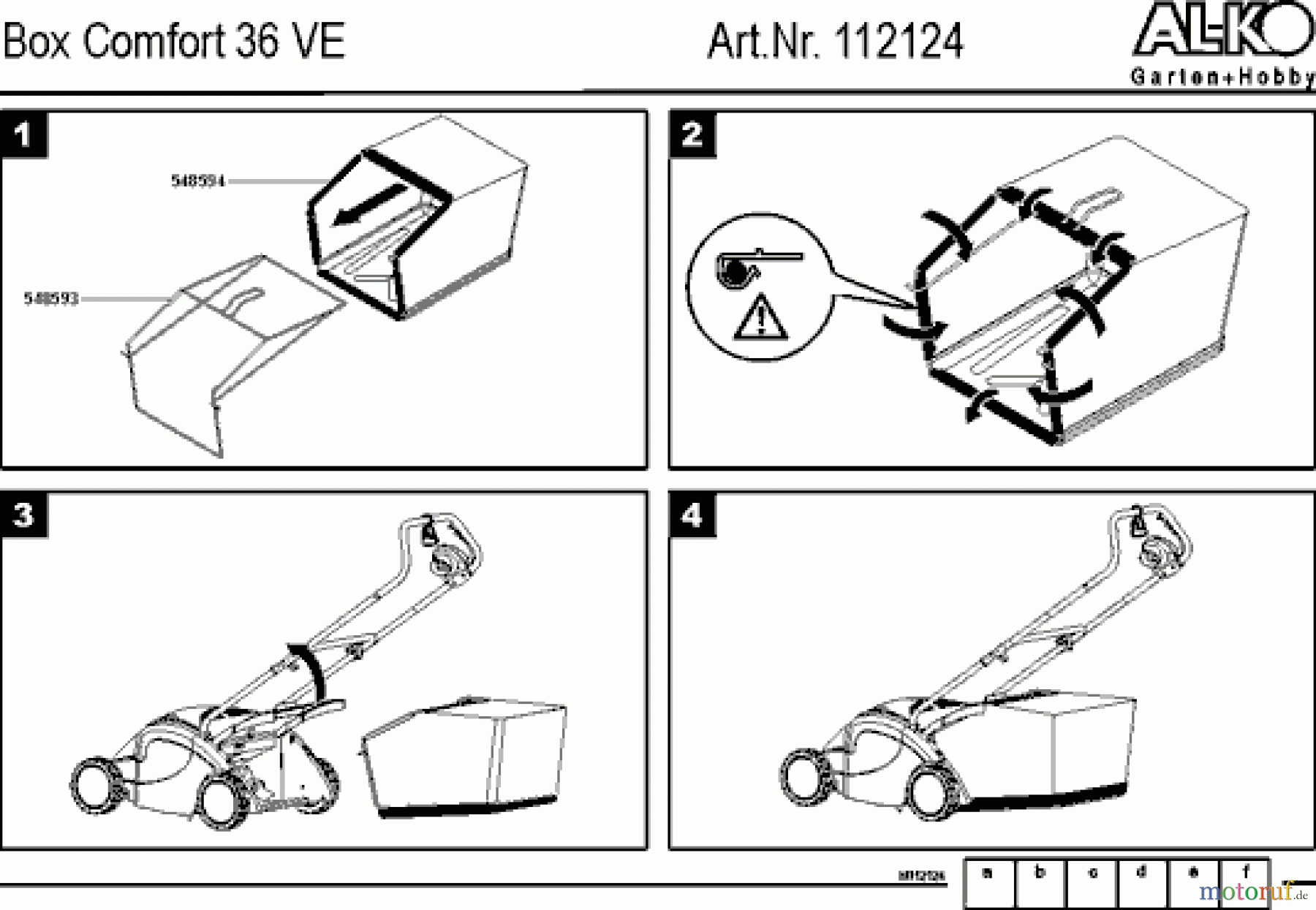 AL-KO Gartentechnik Zubehör Gartentechnik FANGBOX COM36VE(VERTRIEB) Seite 1