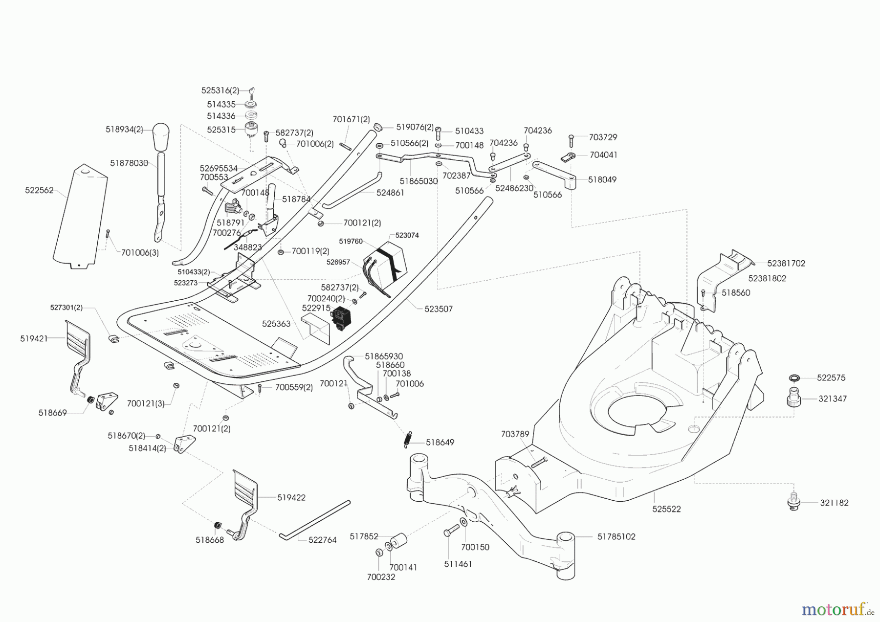 Master Gartentechnik Aufsitzmäher Rider 9-55 01/2001 - 11/2001 Seite 1