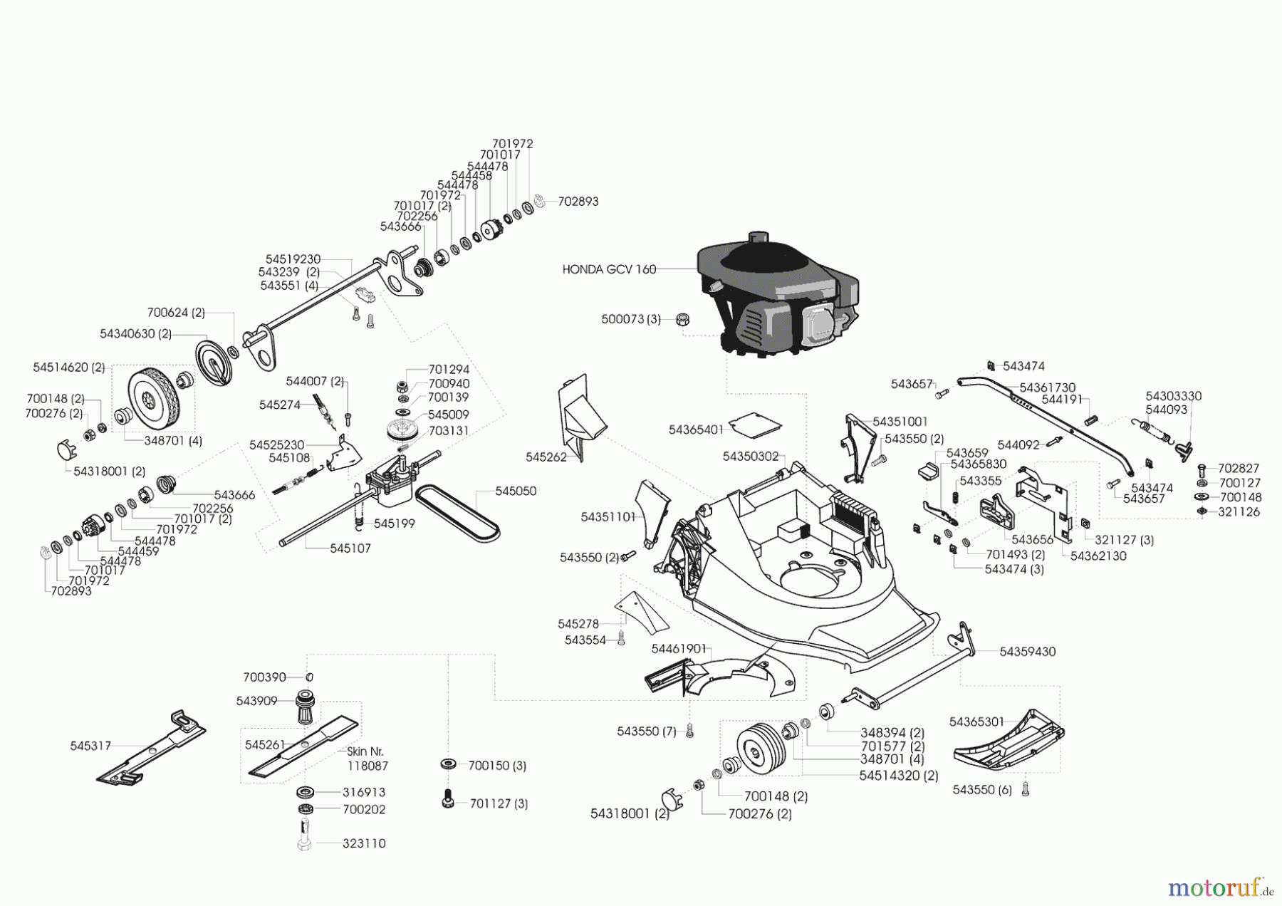  Concord Gartentechnik Benzinrasenmäher 4800 BR XXL  01/2001 - 02/2002 Seite 1