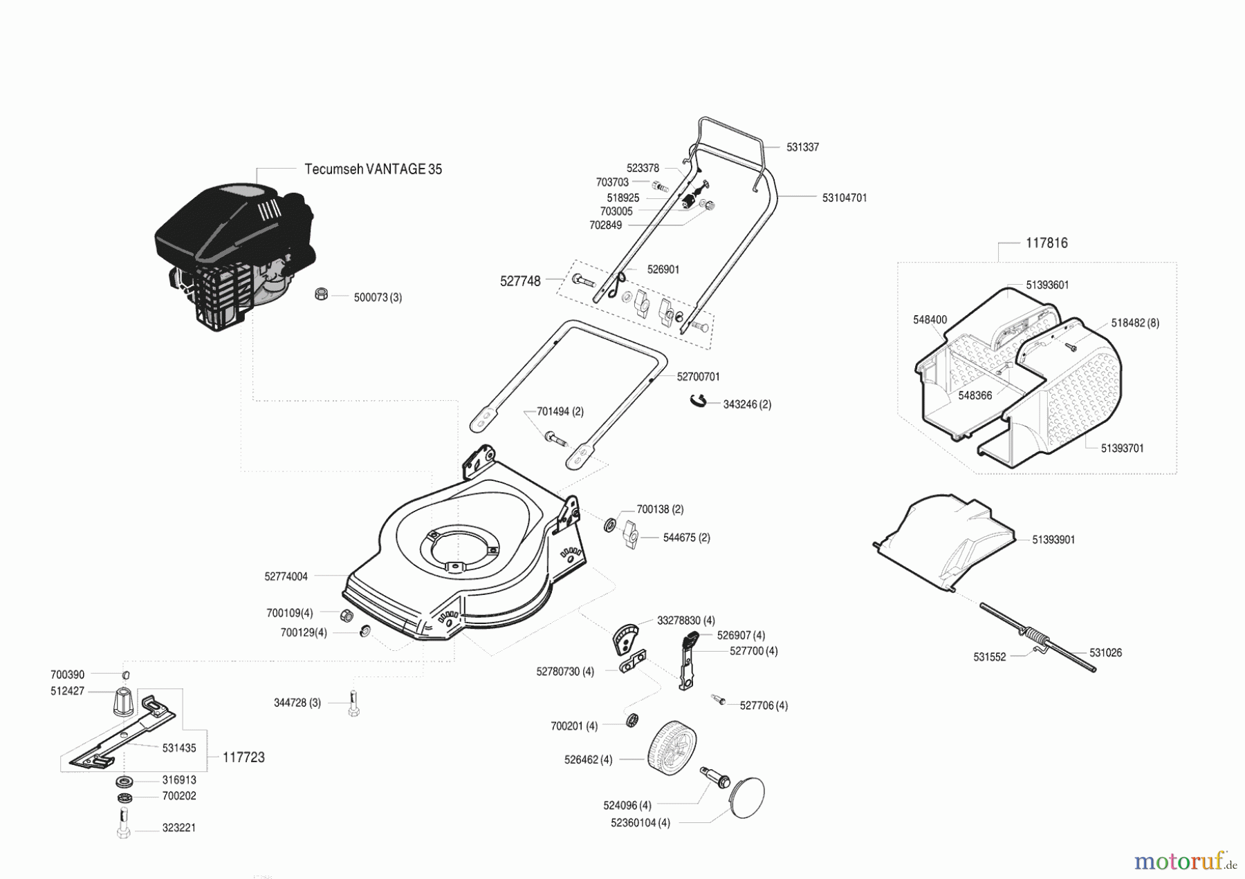  AL-KO Gartentechnik Benzinrasenmäher Sunline 444 01/2001 - 06/2001 Seite 1