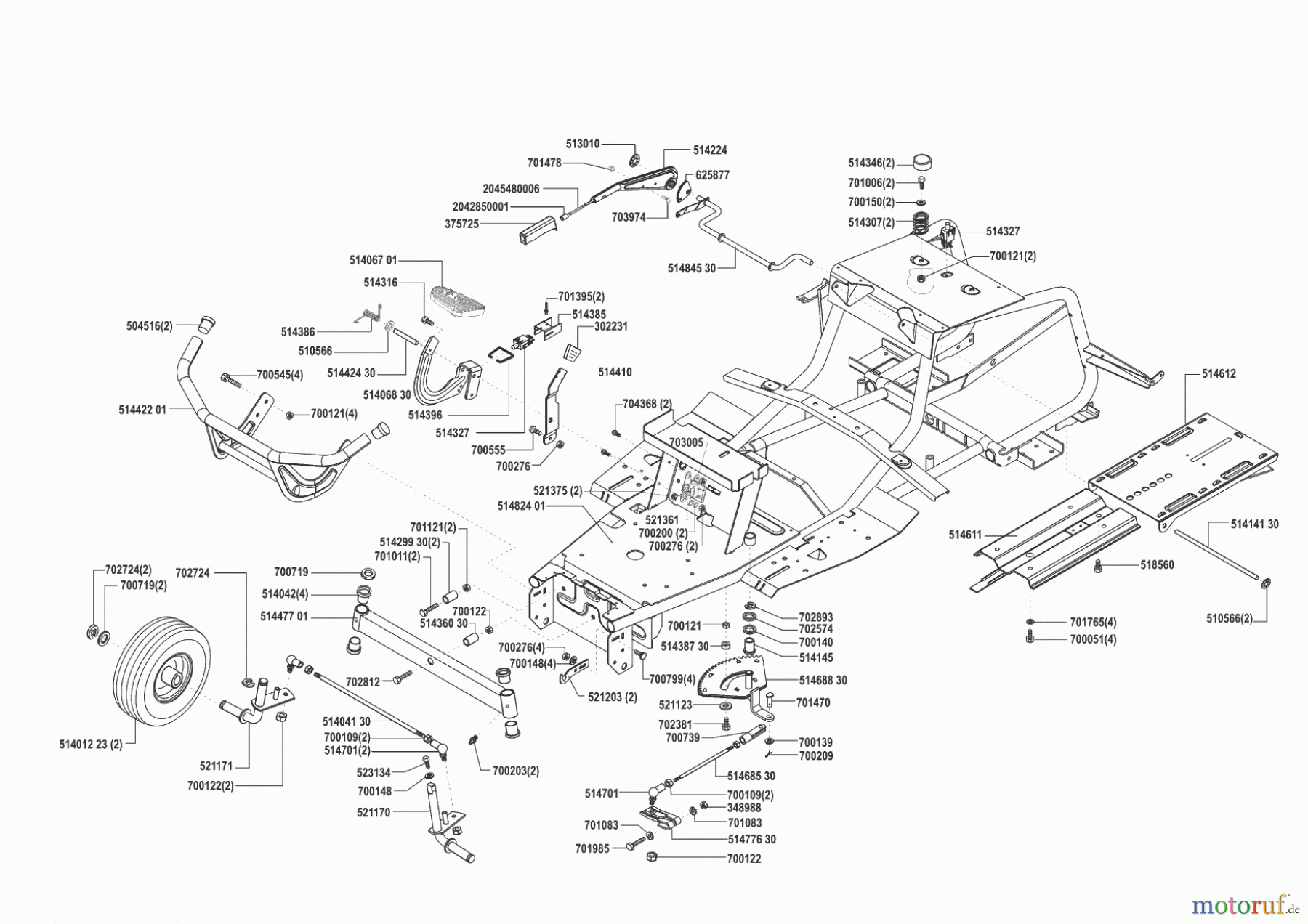  AL-KO Gartentechnik Rasentraktor T17-102 HD LUX HVC 02/2001 - 04/2004 Seite 2