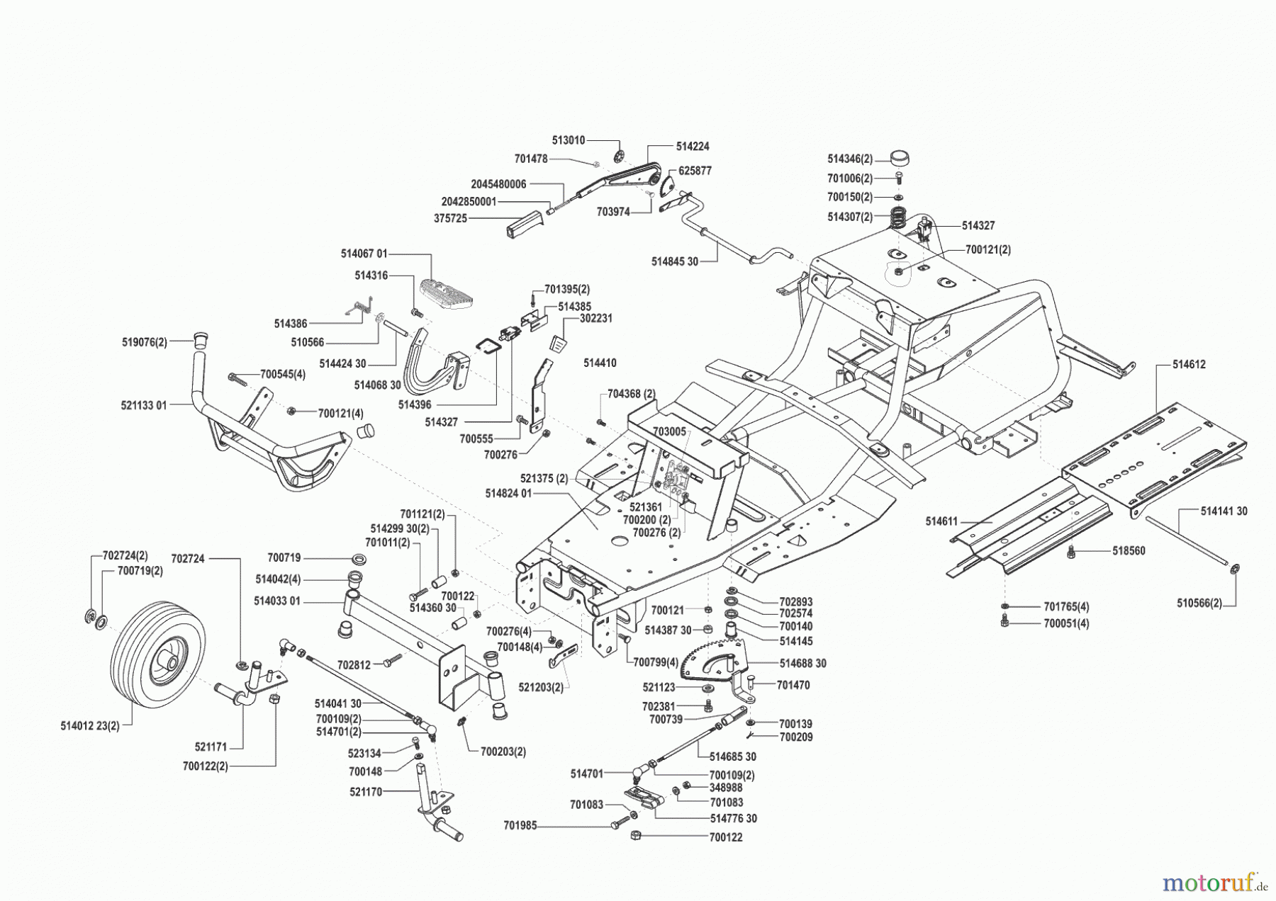 Concord Gartentechnik Rasentraktor T13-102 SP 02/2001 - 01/2002 Seite 2