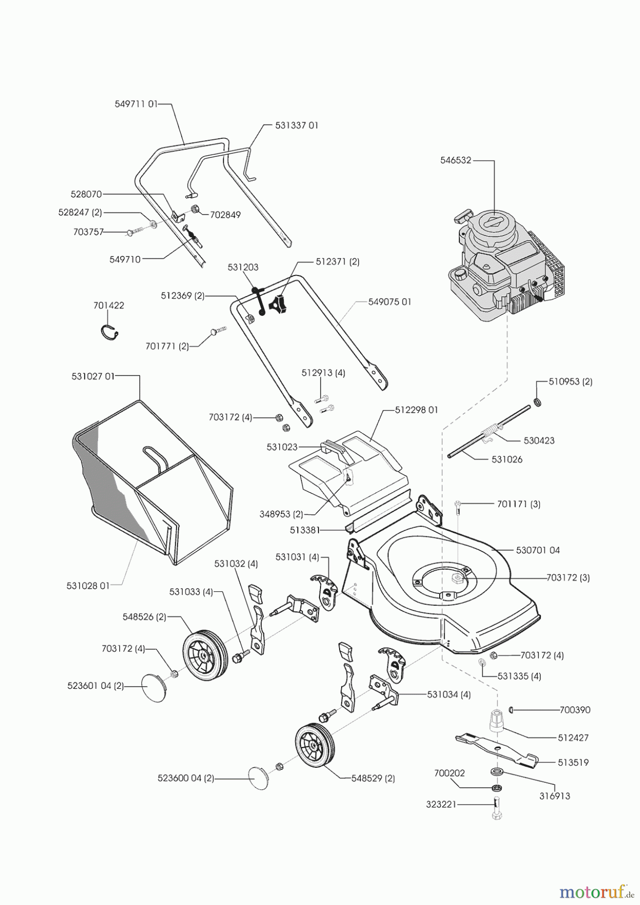 AL-KO Gartentechnik Benzinrasenmäher 40 B ab 02/2001 Seite 1
