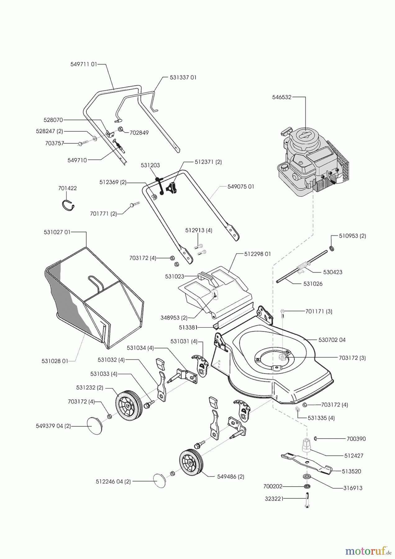 AL-KO Gartentechnik Benzinrasenmäher 46 B ab 02/2001 Seite 1