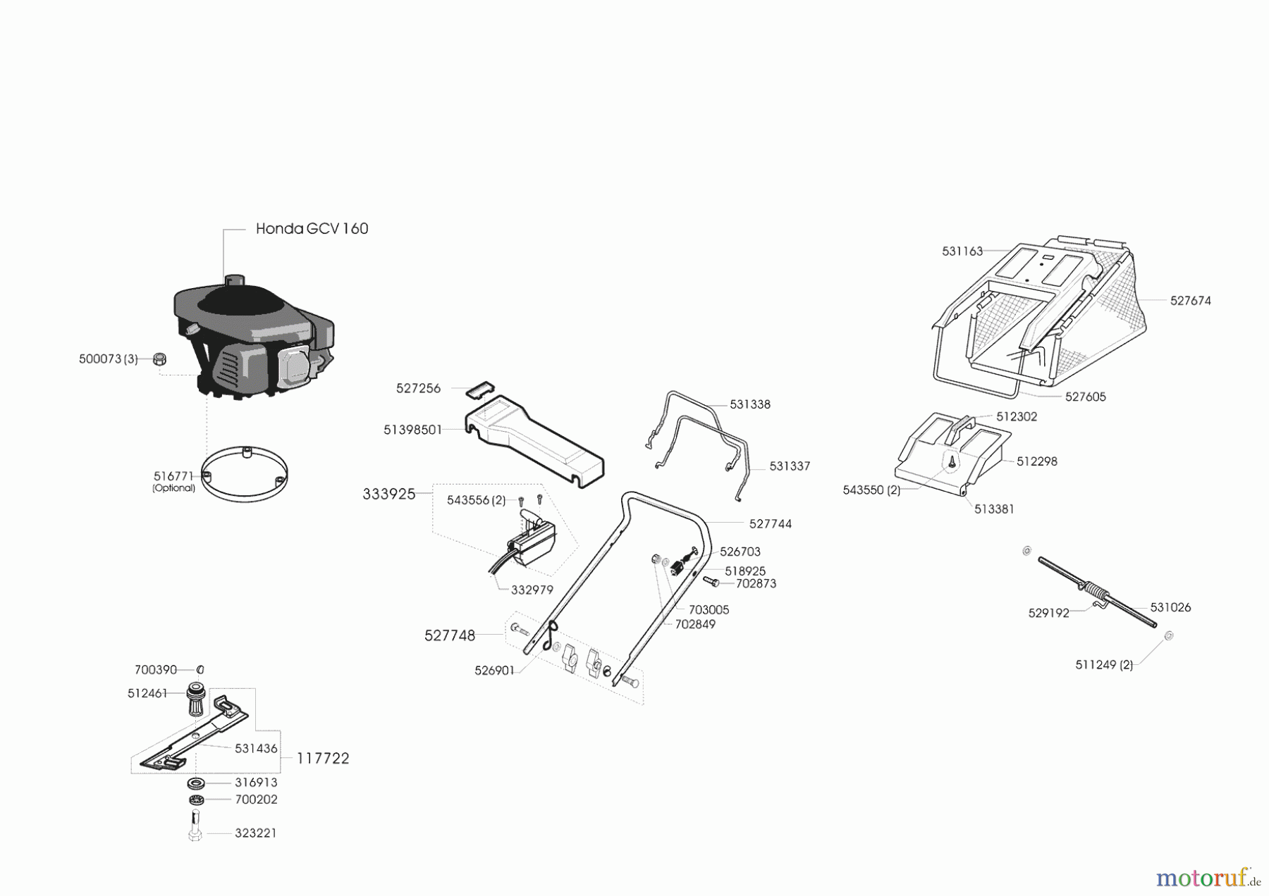 Euro Line Gartentechnik Benzinrasenmäher 4700 HR 03/2001 - 10/2001 Seite 1