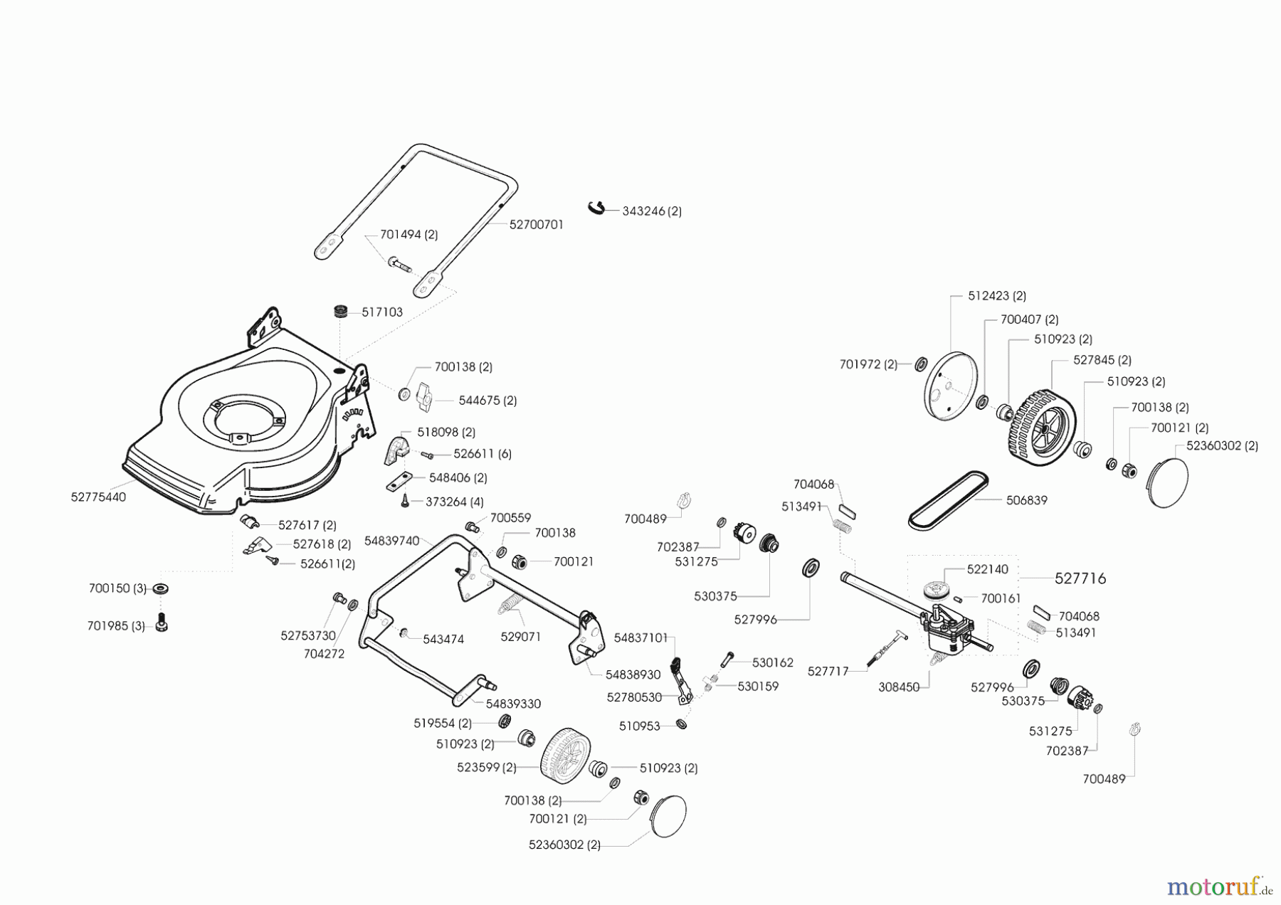  Euro Line Gartentechnik Benzinrasenmäher 4700 HR  03/2001 - 10/2001 Seite 2