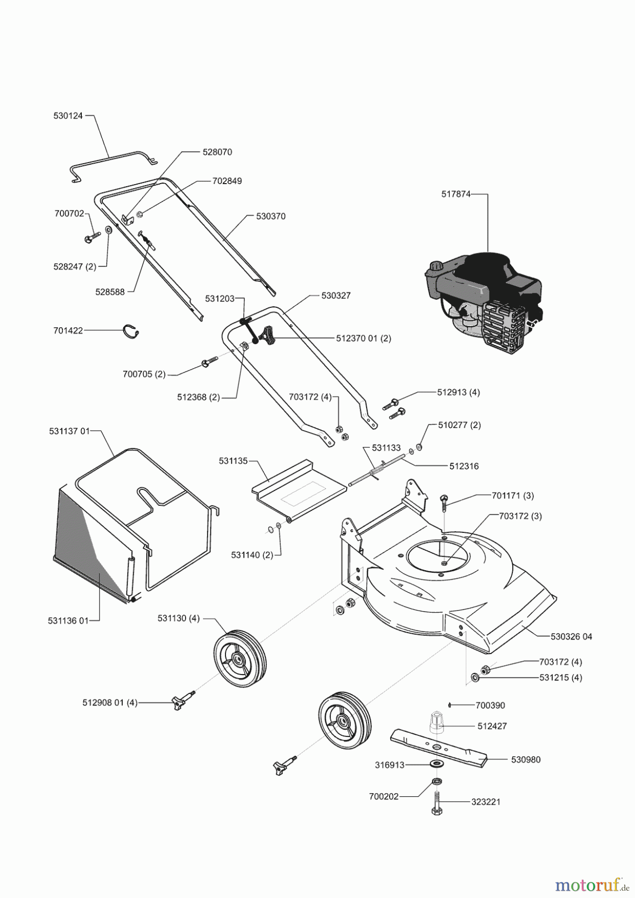 AL-KO Gartentechnik Benzinrasenmäher 41 B ab 03/2001 Seite 1