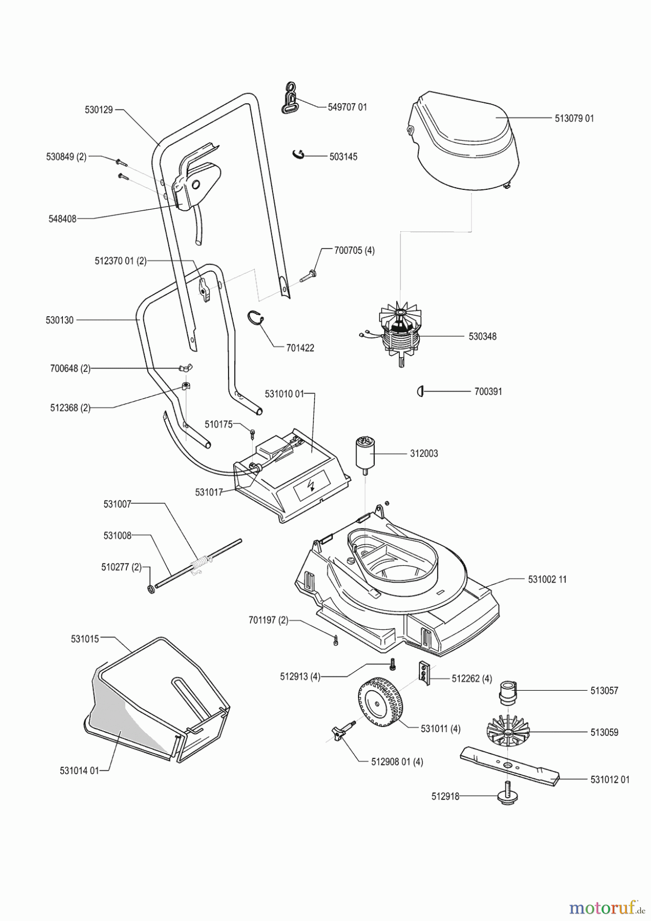 AL-KO Gartentechnik Elektrorasenmäher Baumax 300 E ab 03/2001 Seite 1