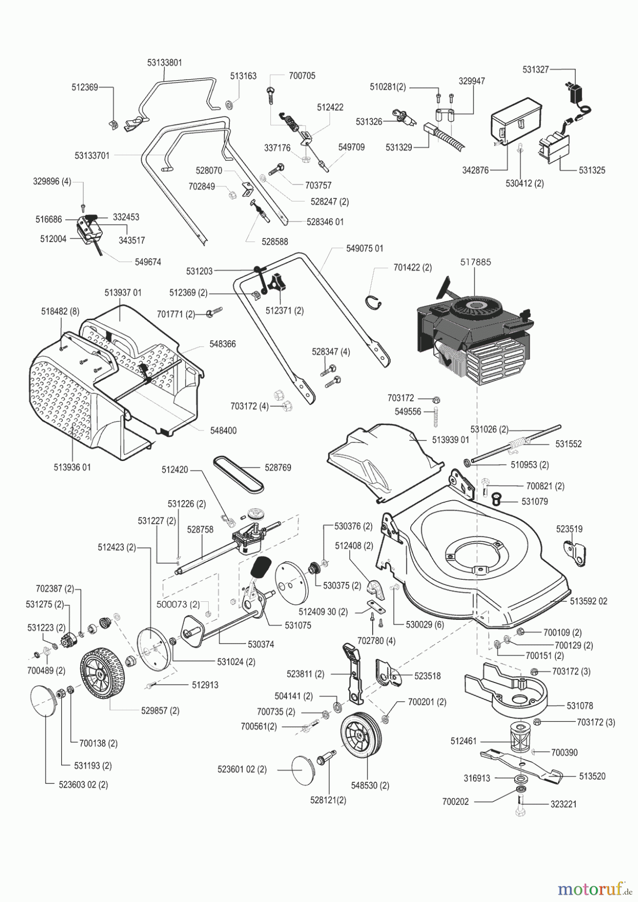 AL-KO Gartentechnik Benzinrasenmäher CLASSIC 46 BRE 03/2001 - 04/2002 Seite 1