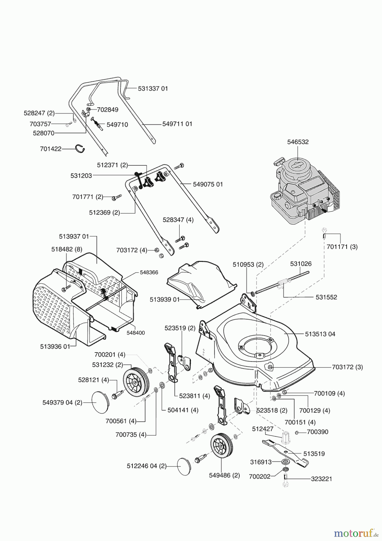 AL-KO Gartentechnik Benzinrasenmäher Spagna 40 B CL ab 03/2001 Seite 1