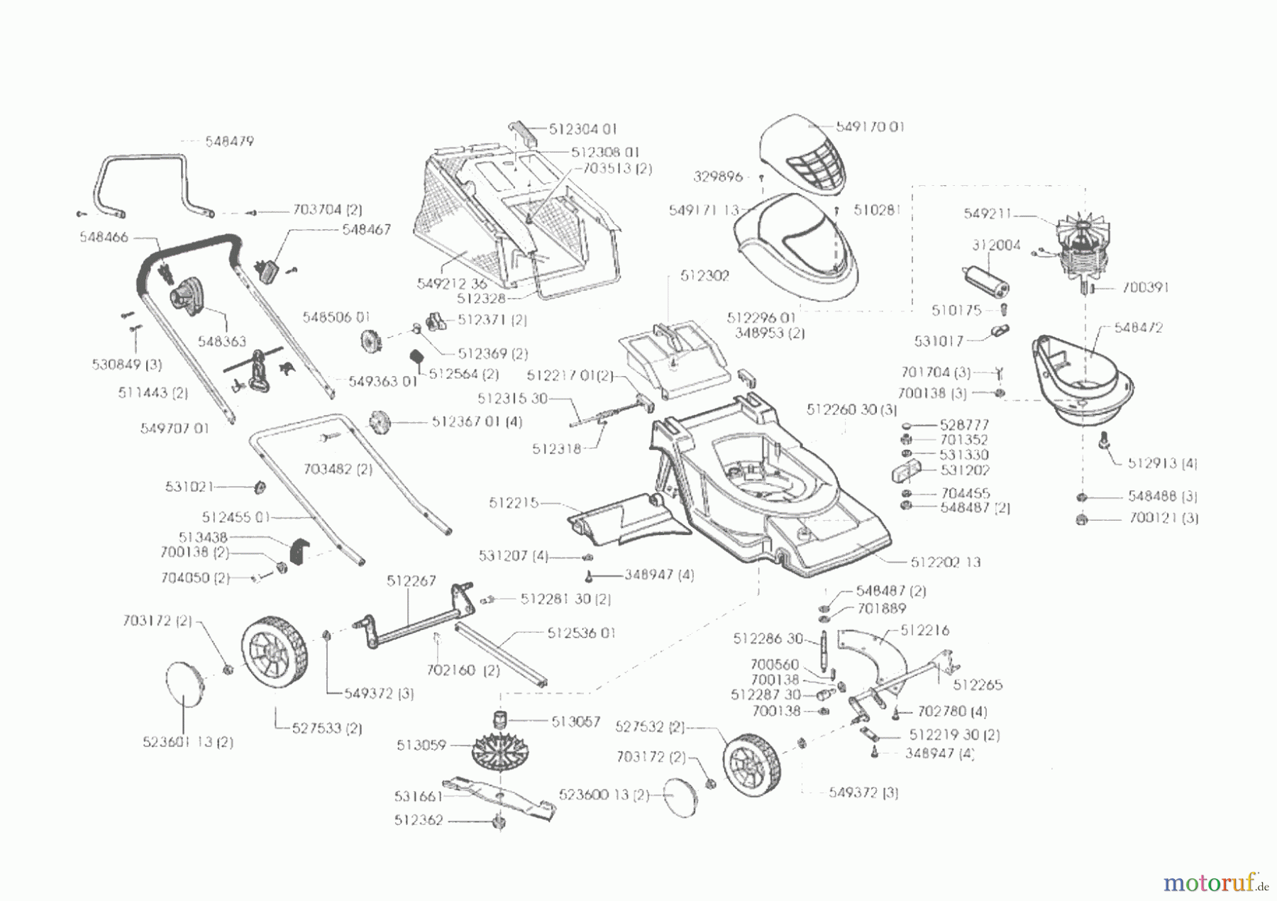 Euro-DIY Gartentechnik Elektrorasenmäher 1438 P ABS ab 04/2001 Seite 1