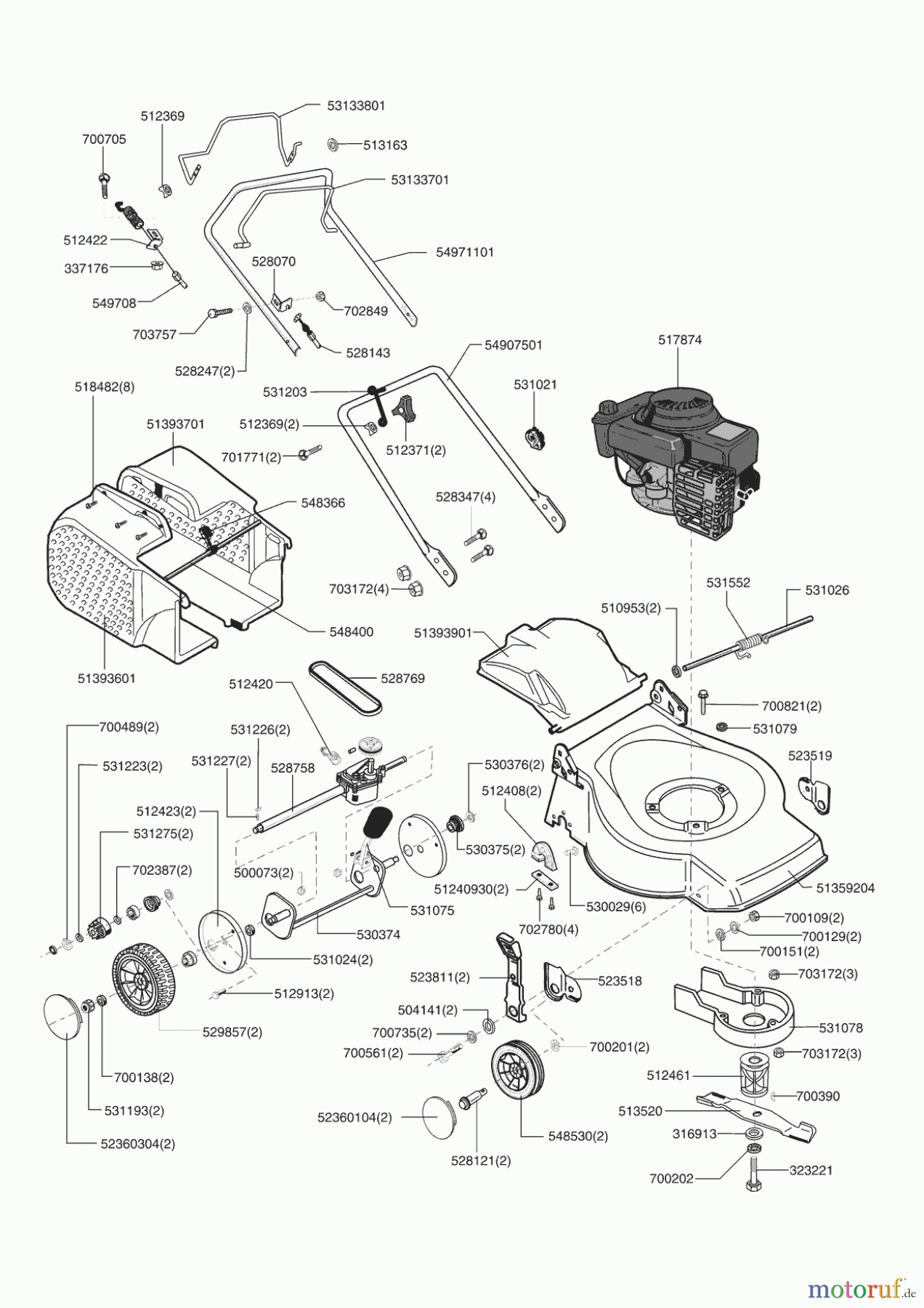 AL-KO Gartentechnik Benzinrasenmäher 46 BR ab 05/2001 Seite 1