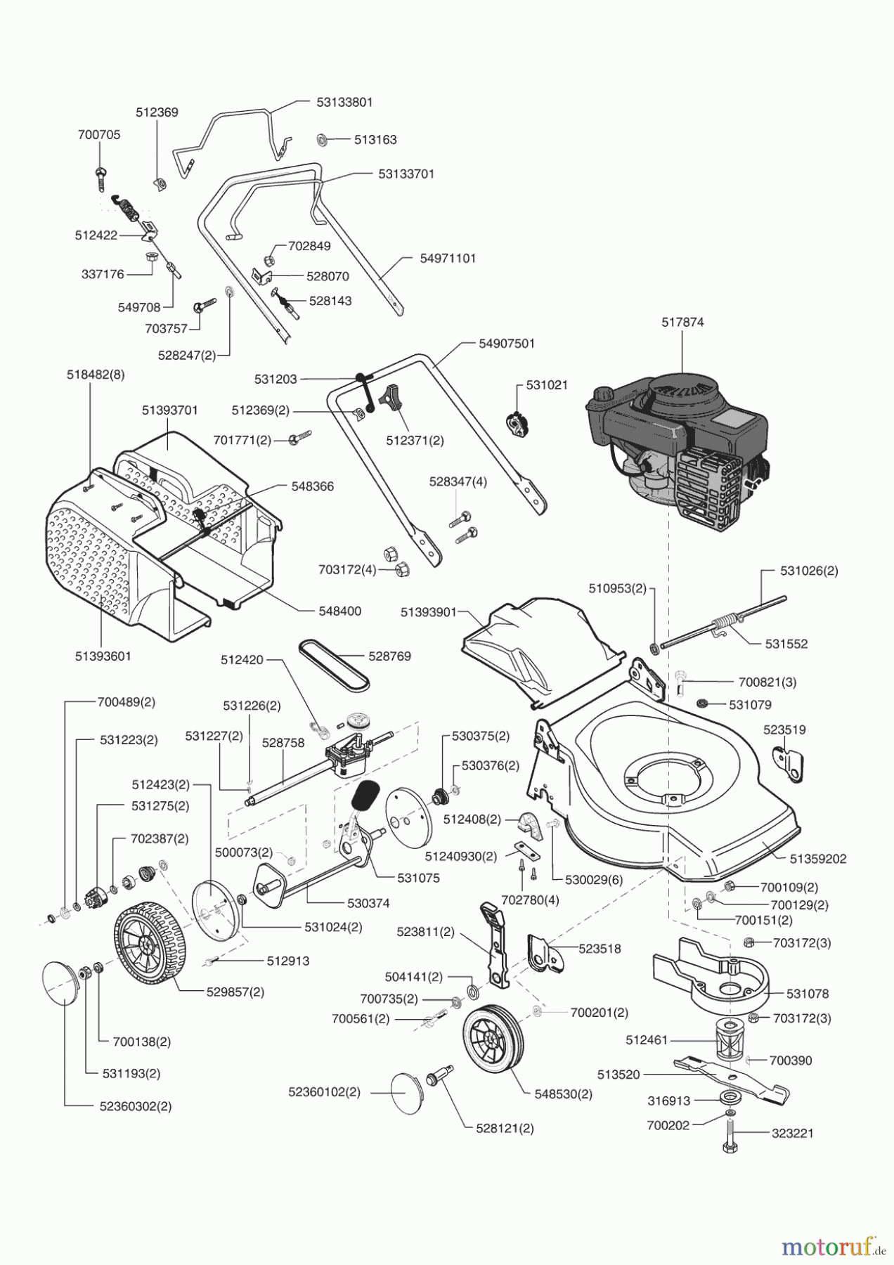AL-KO Gartentechnik Benzinrasenmäher Ceca 46 BR ab 05/2001 Seite 1