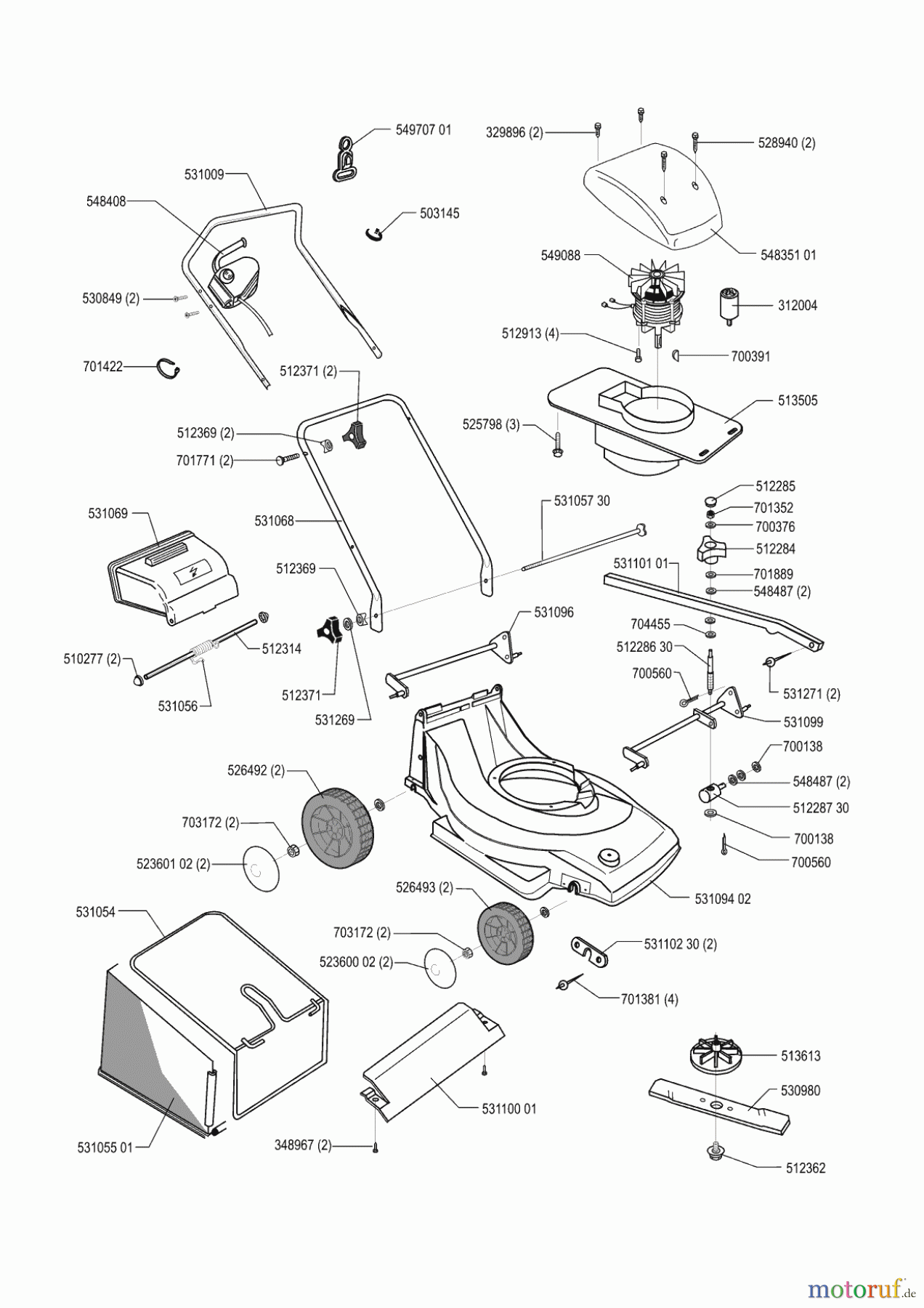  AL-KO Gartentechnik Elektrorasenmäher NL 420 PLE ab 05/2001 Seite 1